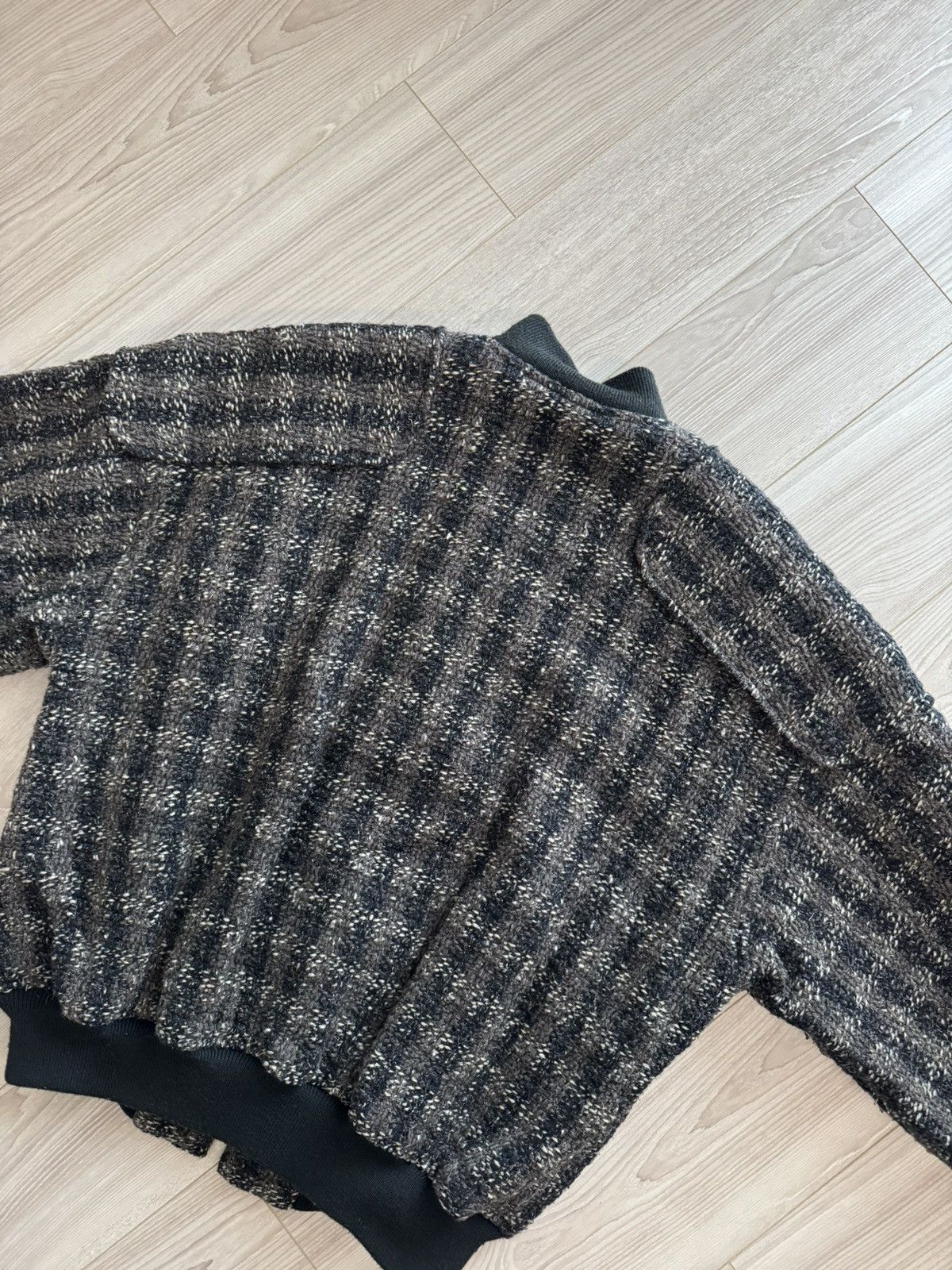 Issey Miyake Issey Miyake x Tsumori Chisato 80s IS TEAM Logo Tweed Jacket Size US M / EU 48-50 / 2 - 4 Thumbnail