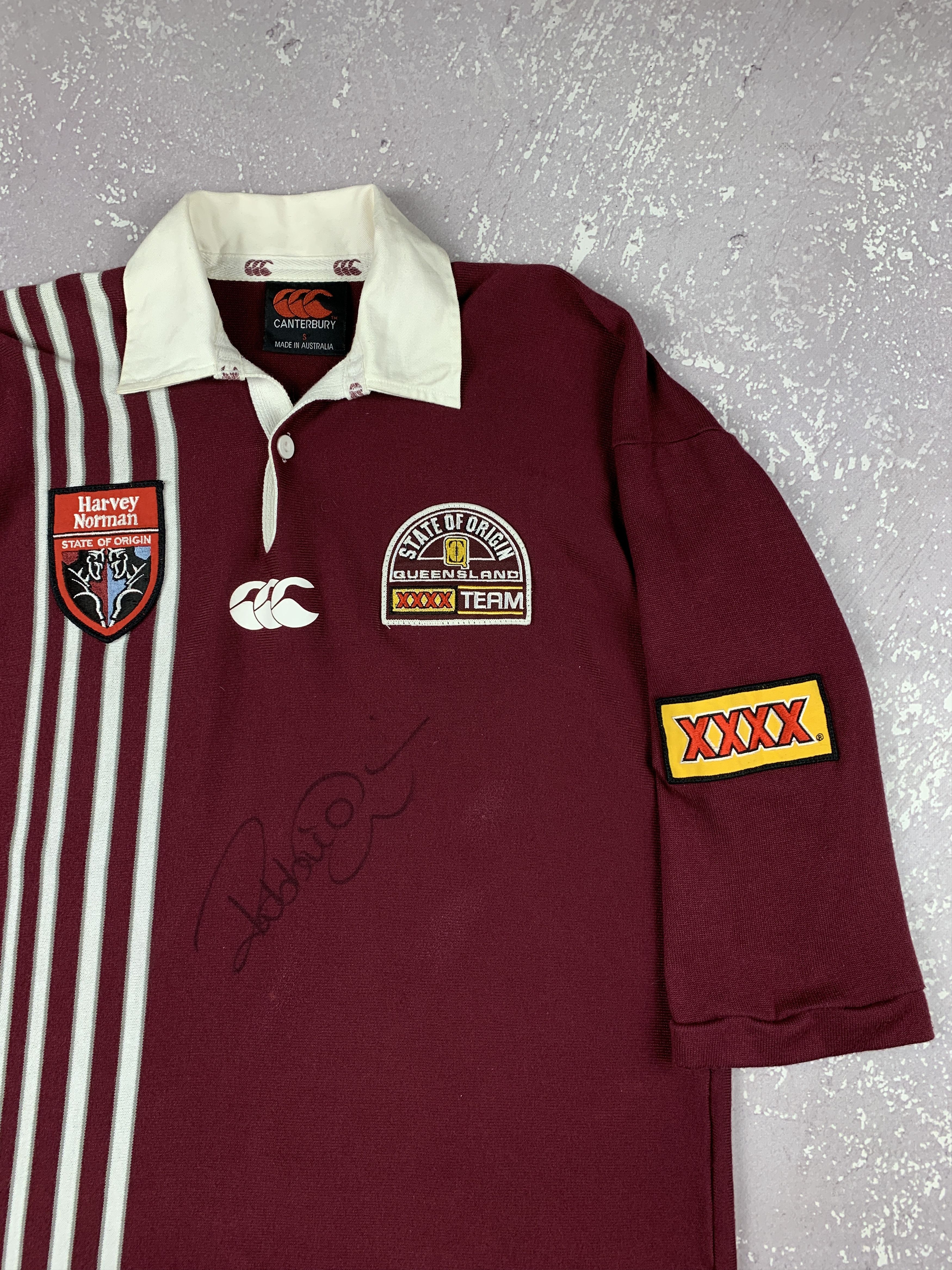 Canterbury of New Zealand 1998 90s Queensland State of Origin Canterbury Rugby Jersey Size US S / EU 44-46 / 1 - 2 Thumbnail