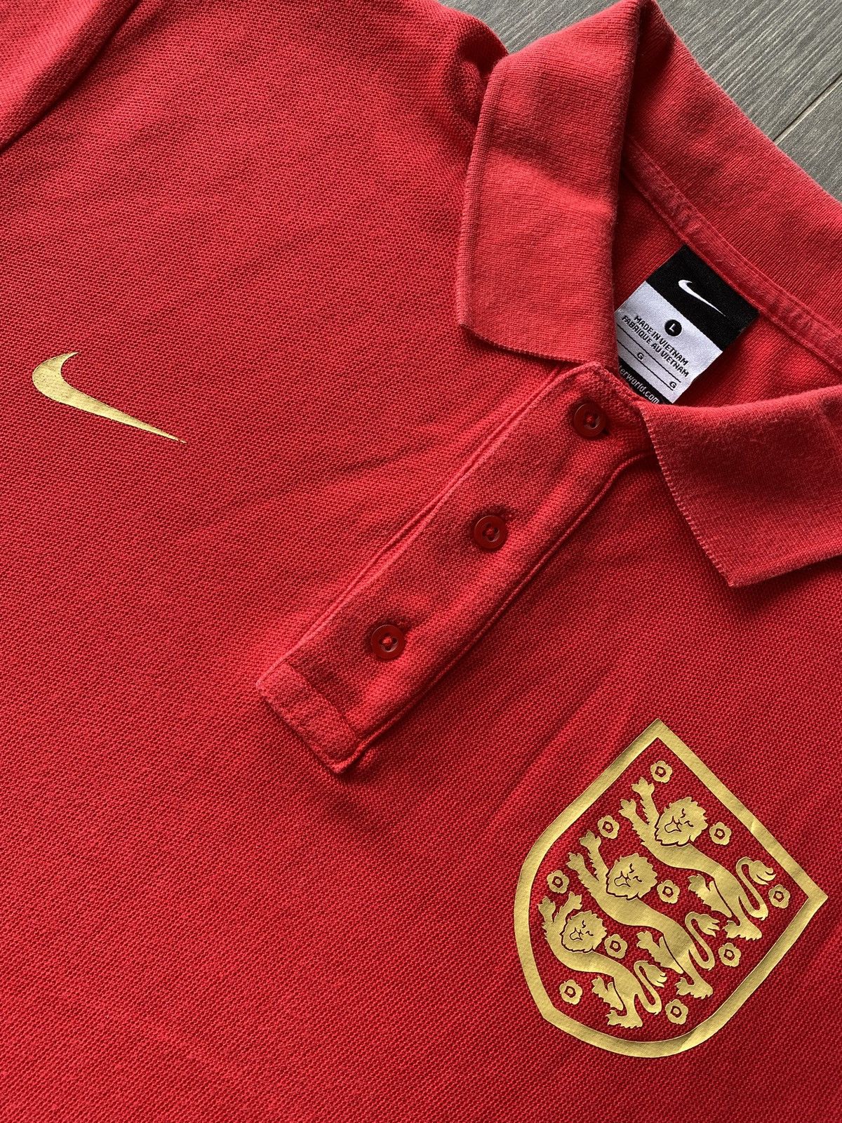 Nike × Vintage Nike x England 2013 Polo Shirt Size US L / EU 52-54 / 3 - 4 Thumbnail