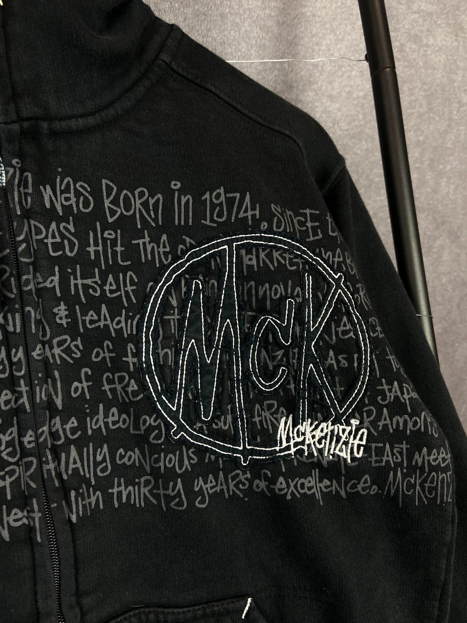 Swagger Zip Hoodie McKenzie black vintage embroidery streetwear Size US S / EU 44-46 / 1 - 2 Thumbnail