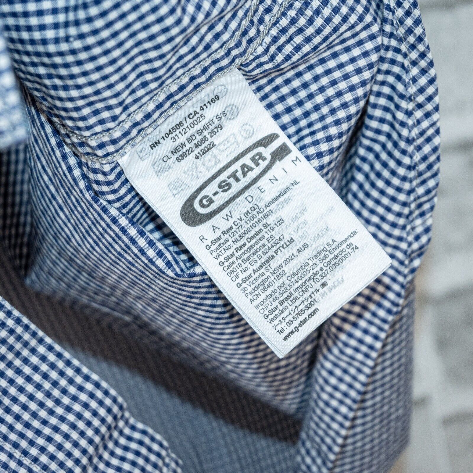 G-Star G Star RAW Correctline Button Down Shirt gingham sz 3XL Size US XXL / EU 58 / 5 - 6 Thumbnail