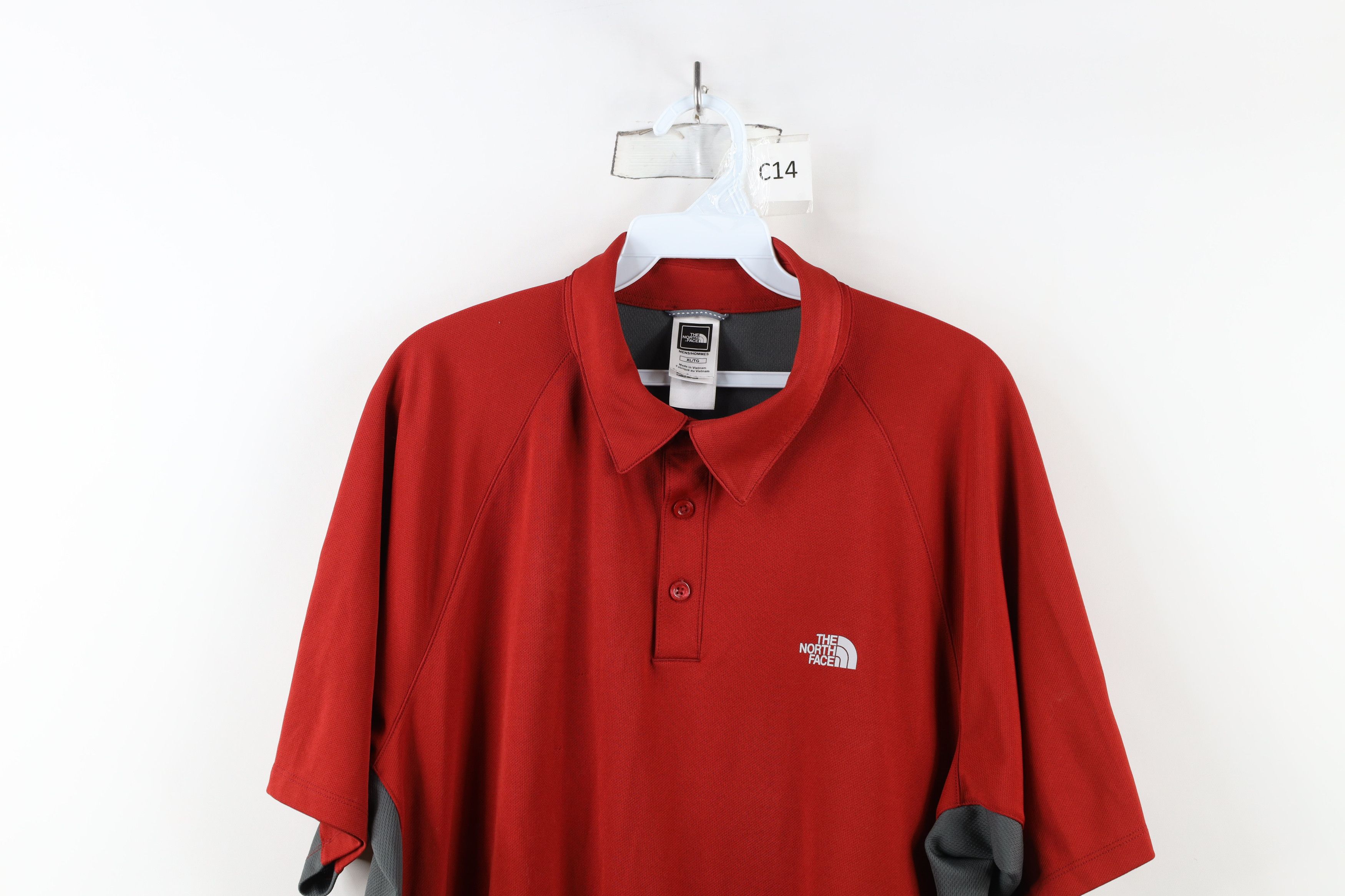 The North Face × Vintage Vintage The North Face Collared Knit Golf Polo Shirt Red Size US XL / EU 56 / 4 - 2 Thumbnail