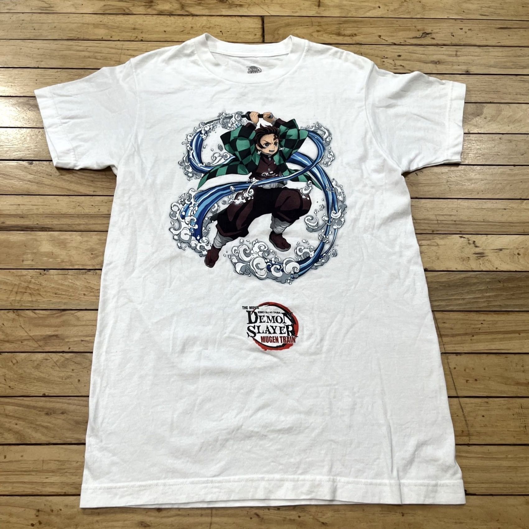 Vintage DEMON SLAYER MUGEN TRAIN Shirt Men M White Anime Graphic Tee Size US M / EU 48-50 / 2 - 3 Thumbnail