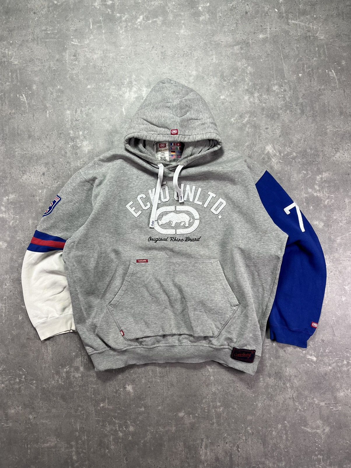 Ecko Unltd. Ecko Unltd. Big Logo Mega Baggy Boxy Colourblock Hoodie XXL Size US XXL / EU 58 / 5 - 13 Thumbnail