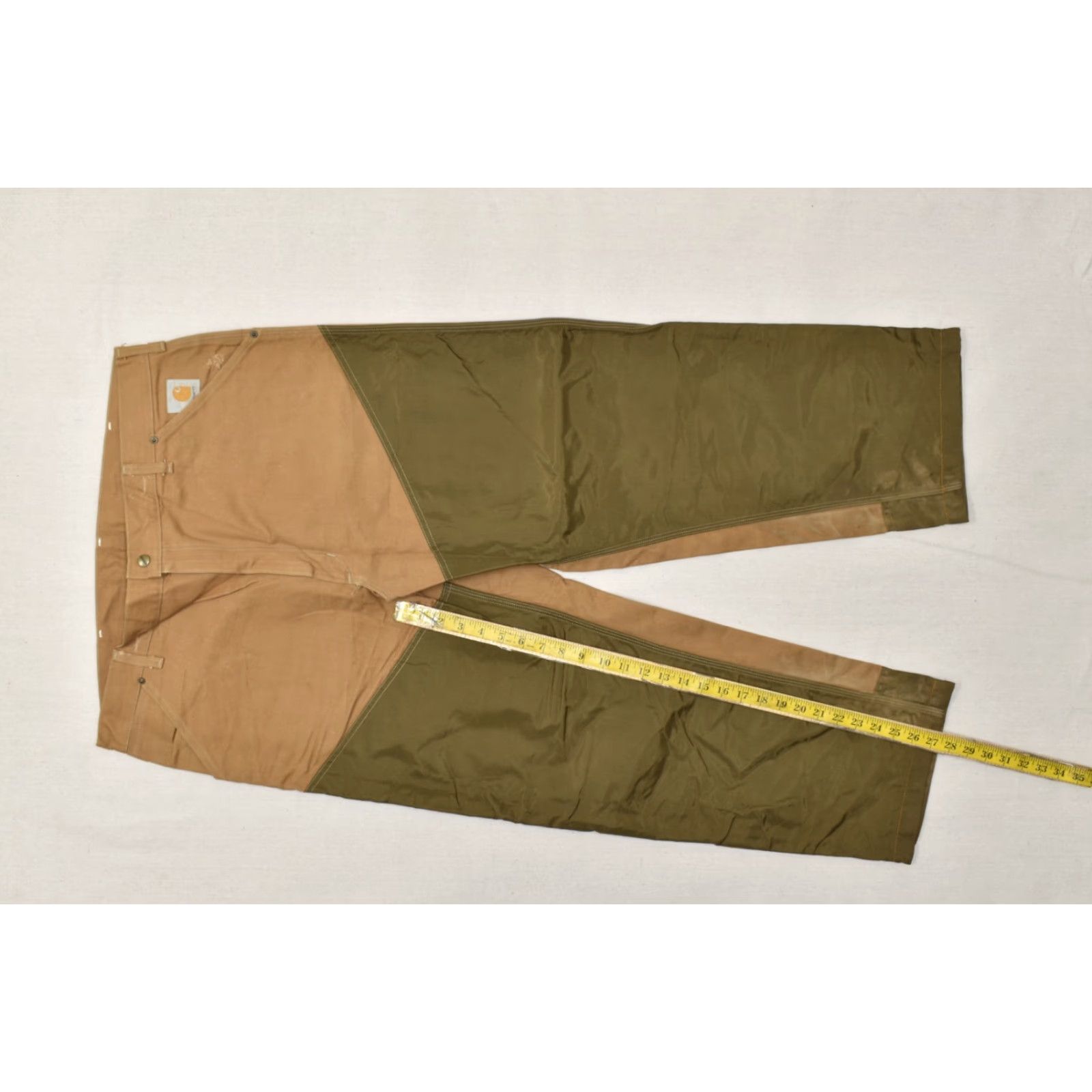 Carhartt VINTAGE Carhartt Pants Canvas Brush Duck Hunting 28x28 Tan Double Knee Briar Wat Size US 28 / EU 44 - 4 Thumbnail