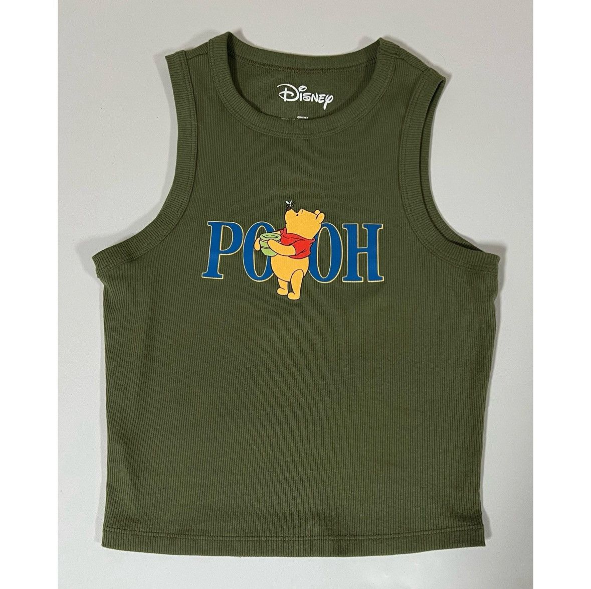 Disney Disney Olive Green Winnie the Pooh Tank Top Shirt Size M 🍯✨ Size M / US 6-8 / IT 42-44 - 1 Thumbnail