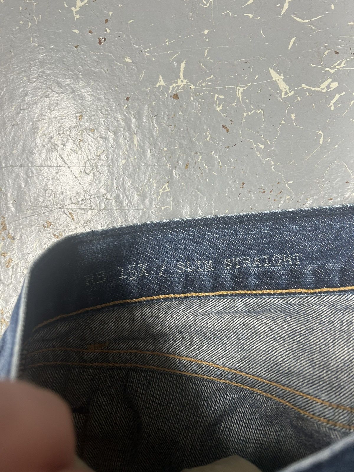 Rag & Bone × Vintage Crazy Vintage Y2K Rag & Bone 15x Slim Straight Blue Jeans Size US 29 - 4 Thumbnail