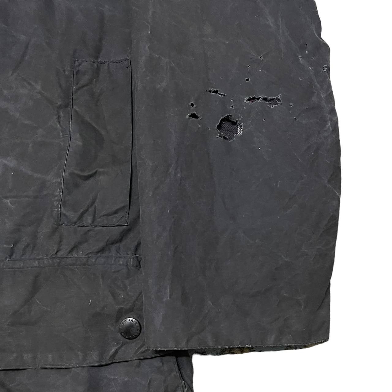 Barbour Vintage 90's Barbour Waxed Jacket A205 Border Distressed Size US L / EU 52-54 / 3 - 5 Thumbnail