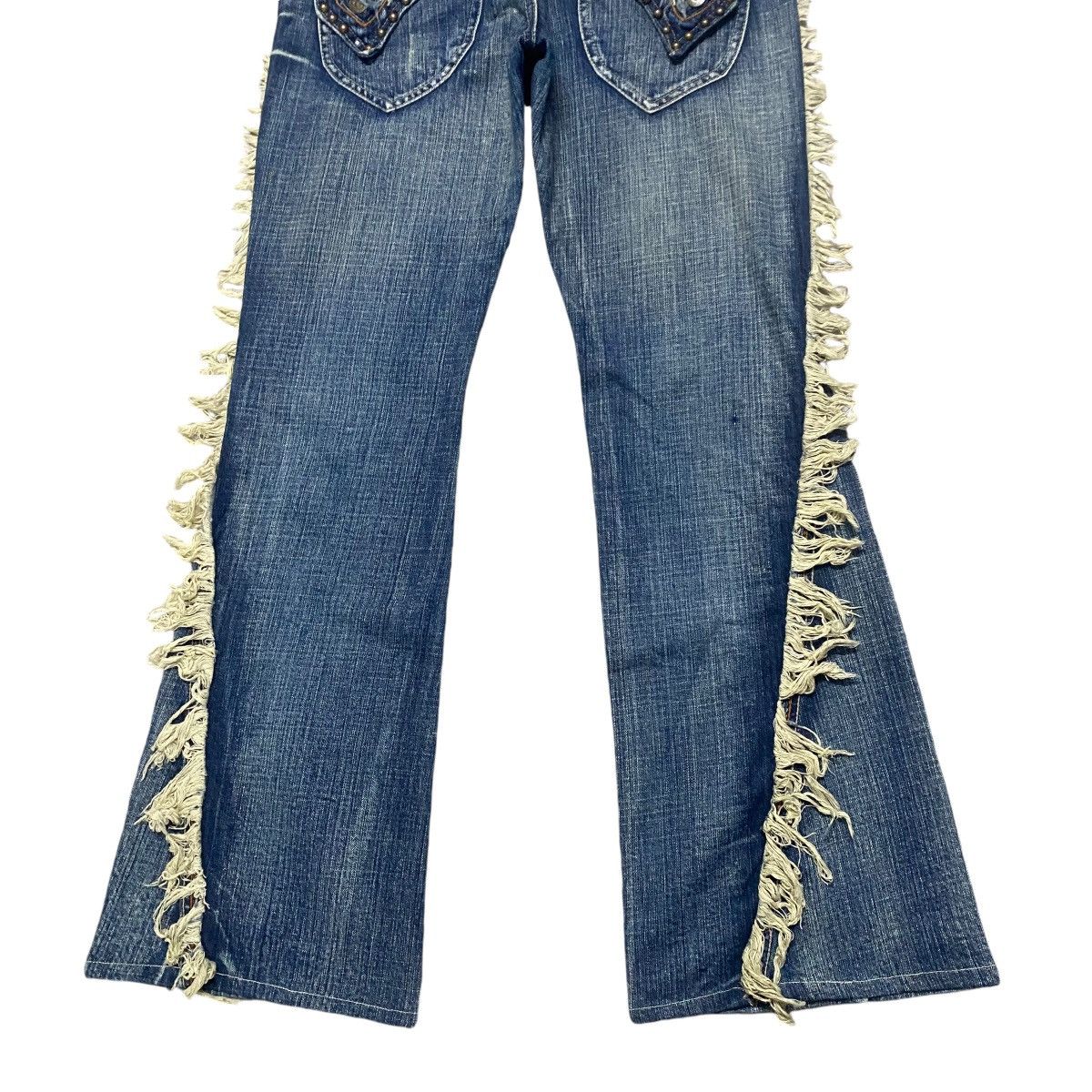 Tornado Mart Vintage Tornado Mart Spiral Cut Denim Flare Jeans Size 28" / US 6 / IT 42 - 13 Thumbnail