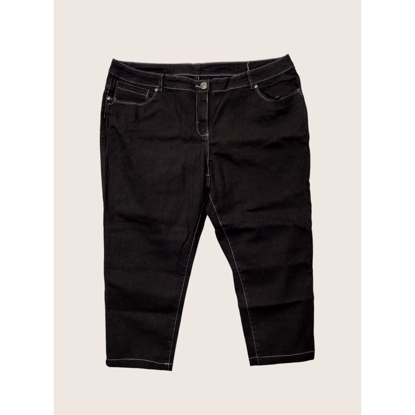 Denime Unbranded Women Stretch Skinny Denim Jeans 20 Black Size 42" / US 20 - 1 Thumbnail