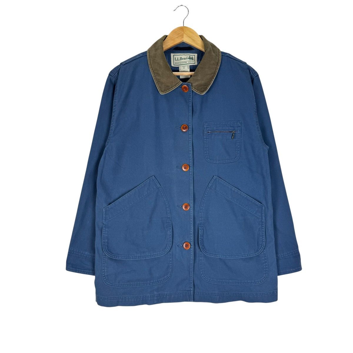 L.L. Bean 🔥LL BEAN CORDUROY COLLAR CHORE JACKET Size M / US 6-8 / IT 42-44 - 2 Thumbnail