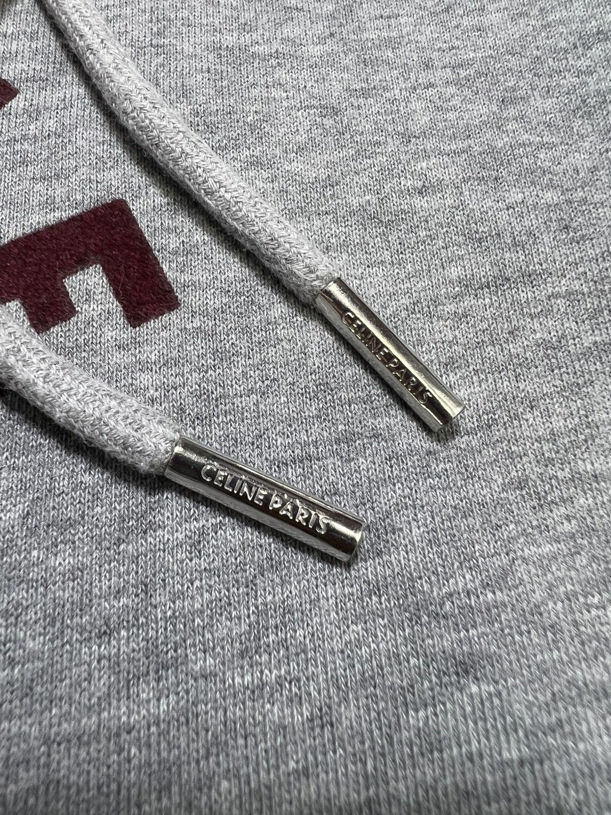 Celine Celine - Grey Triomphe Hoodie Size L / US 10 / IT 46 - 11 Thumbnail