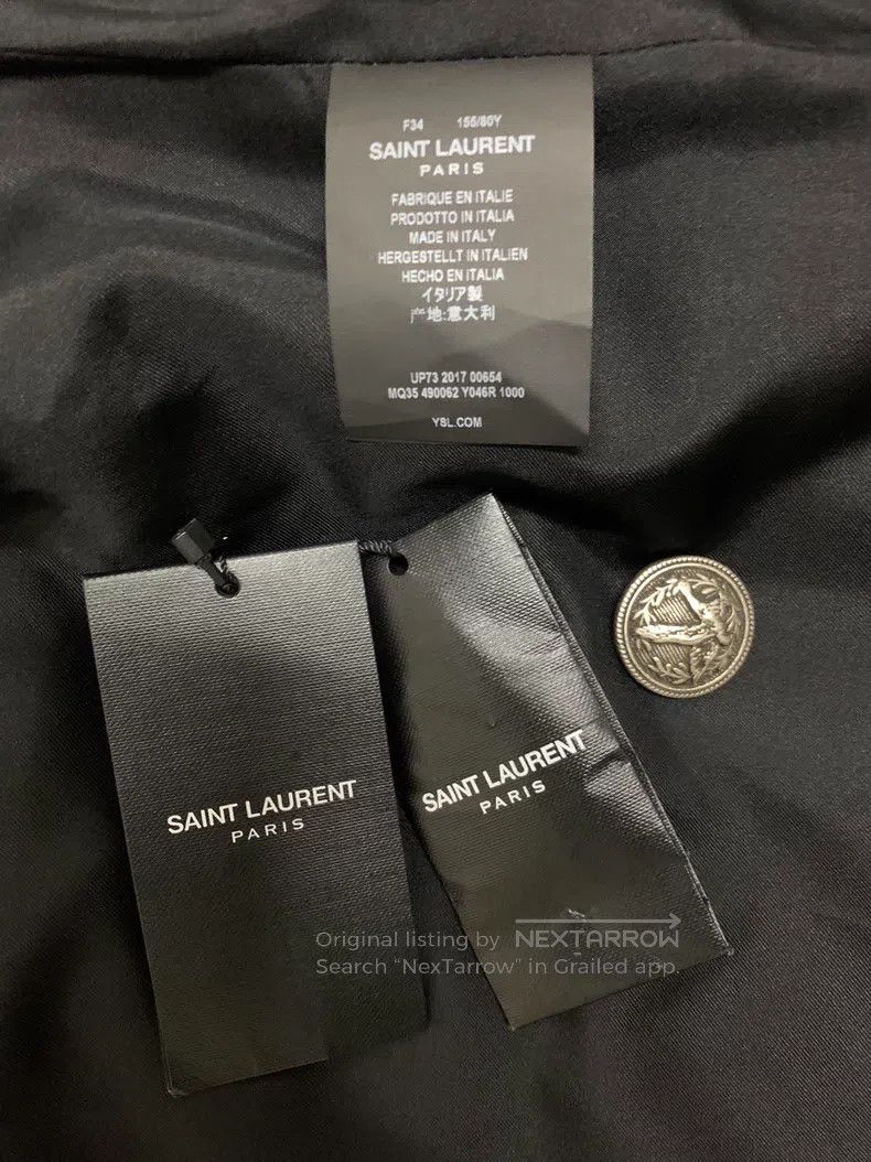 Saint Laurent Paris Saint Laurent Paris Double-breasted wool trench coat Size XXS / US 00 / IT 34 - 6 Thumbnail