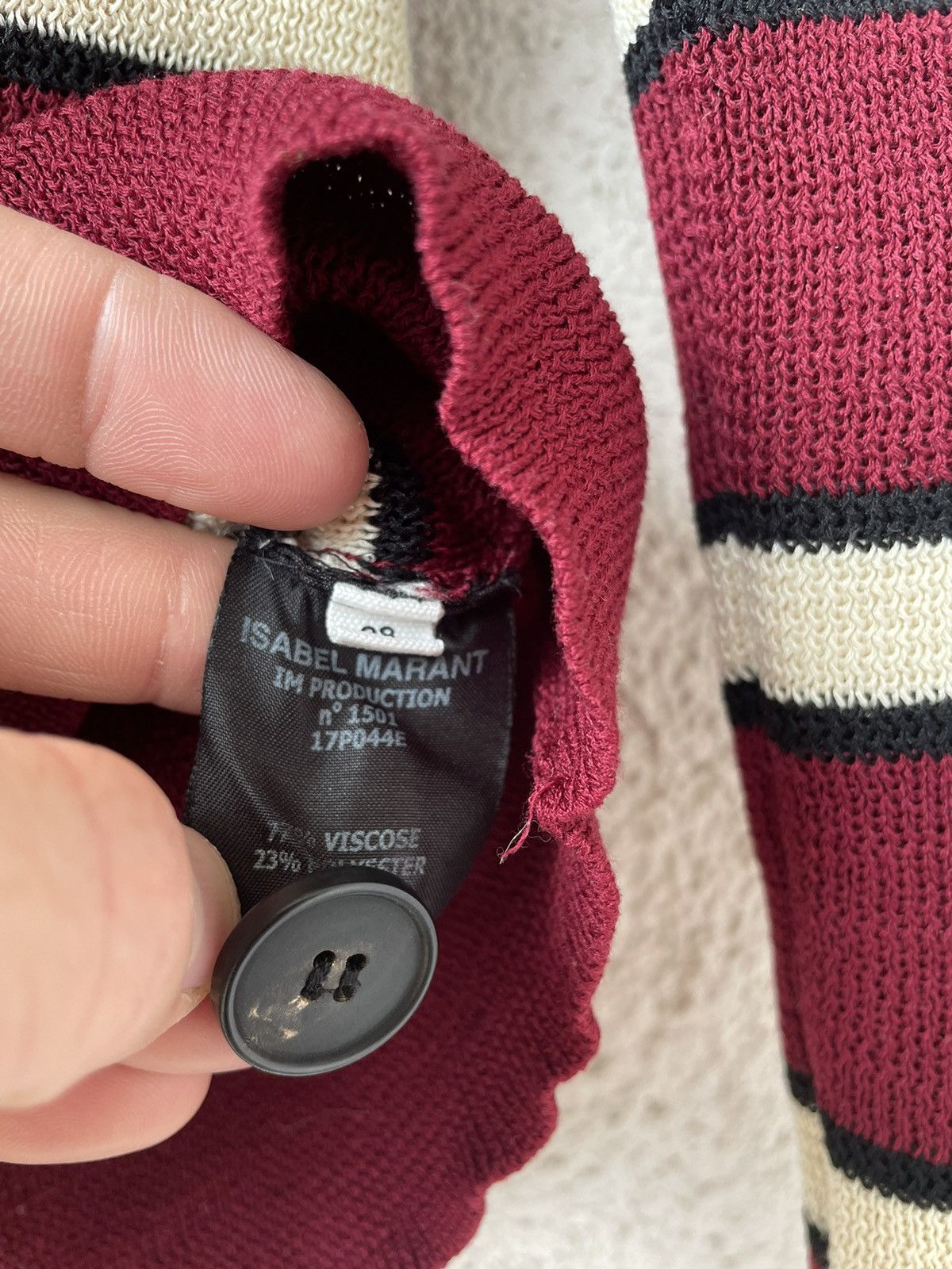Isabel Marant Etoile Isabel Marant Women Burgundy Knitted Viscose Sweater 38/XS Size XS / US 0-2 / IT 36-38 - 12 Thumbnail