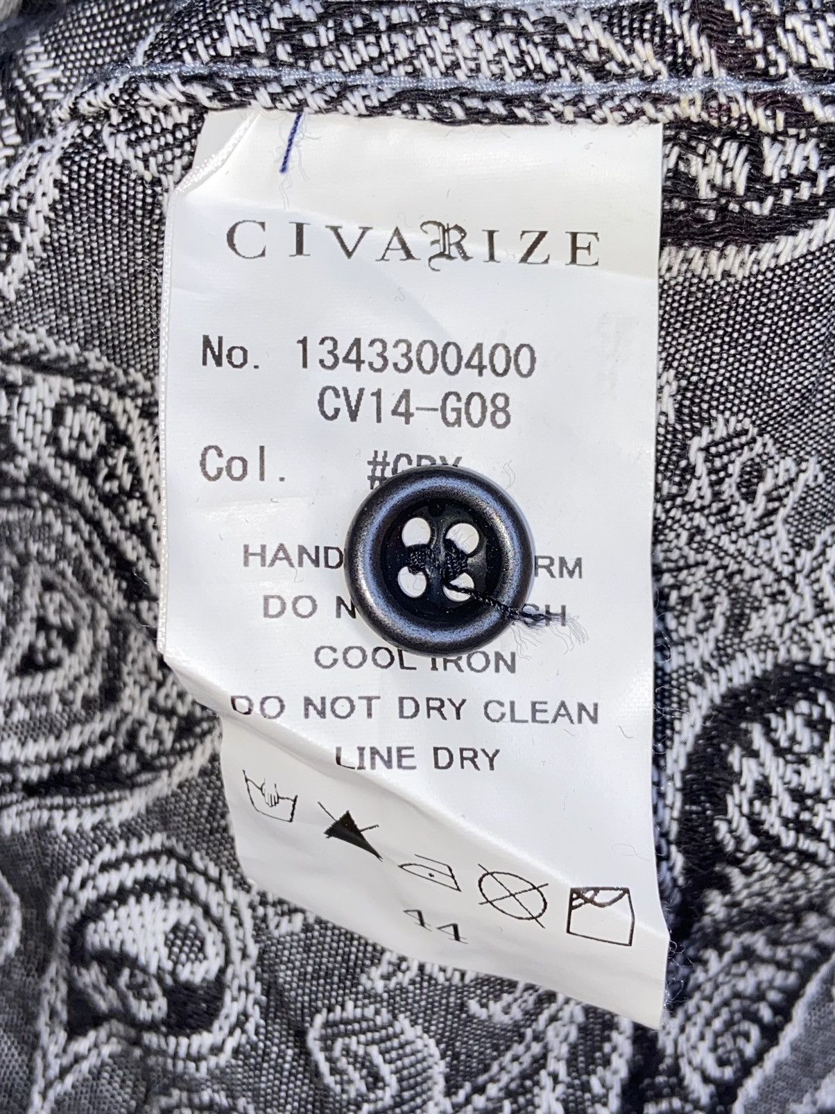 CIVARIZE CIVARIZE Patterned Grey Shirt Size US S / EU 44-46 / 1 - 12 Thumbnail