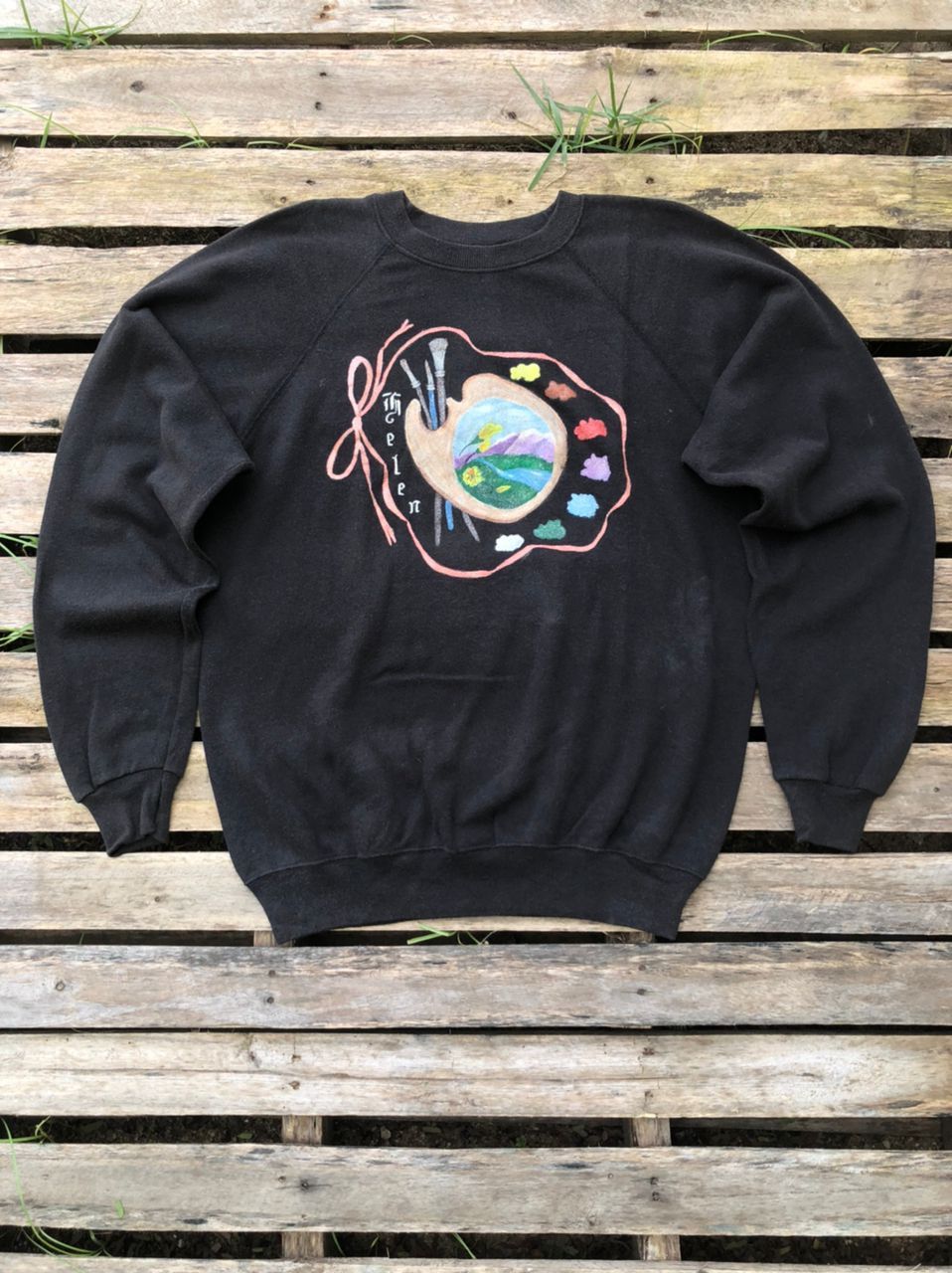 Hanes × Vintage Vintage 90s Art Sweatshirt Size US M / EU 48-50 / 2 - 1 Thumbnail