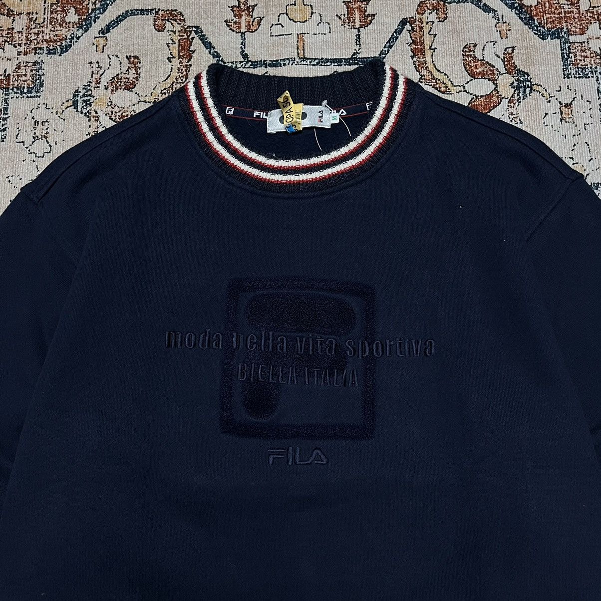 Fila × Vintage Vintage Fila Biella Italia Sweaters Navy Size US M / EU 48-50 / 2 - 2 Thumbnail