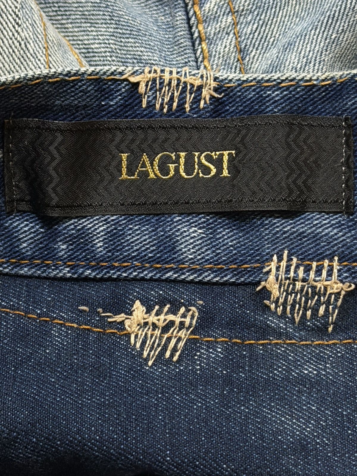 Tornado Mart Vintage 90s Japan Lagust Faded Wash Honeycomb Distressed Size US 31 - 6 Thumbnail