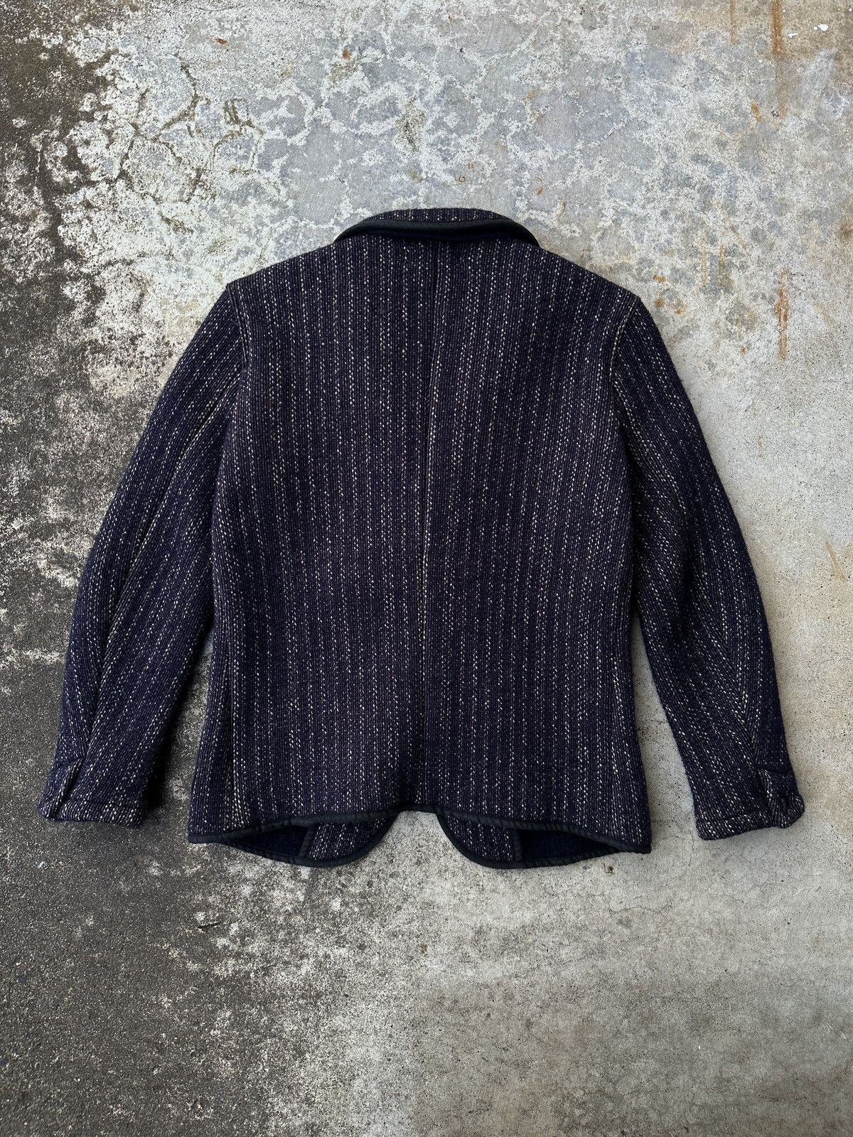 Full Count & Co. Brown’s Beach Cloth Wool Blazer Dark Salt peper Navy jacket Size US S / EU 44-46 / 1 - 2 Thumbnail