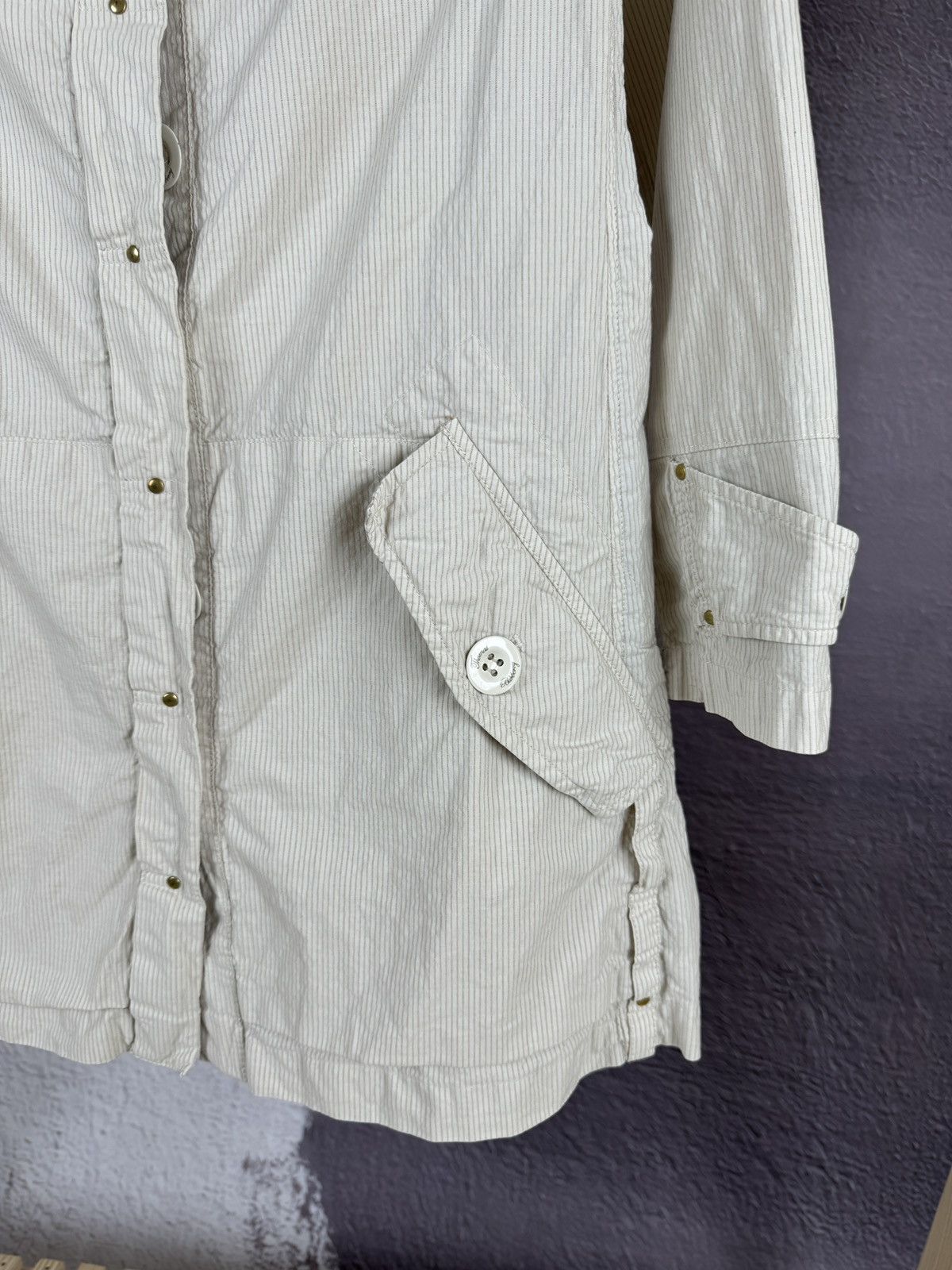 Burberry Thomas Burberry striped cotton lightweight trench coat Size XS / US 0-2 / IT 36-38 - 7 Thumbnail