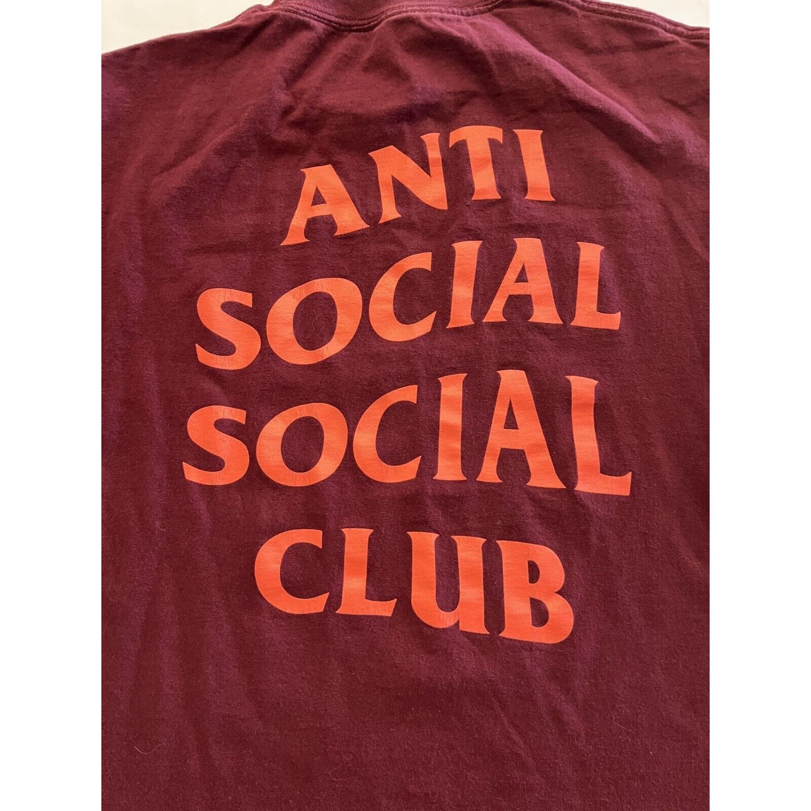 Anti Social Social Club ASSC Anti Social Social Club Spell Out Maroon Tee Men's M Size US M / EU 48-50 / 2 - 5 Thumbnail