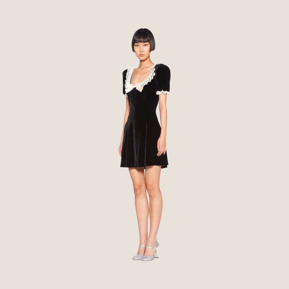 新作グッ Velvet MIU MIU Miu Miu Mini Grailed | Black IT38 Dress ワンピース