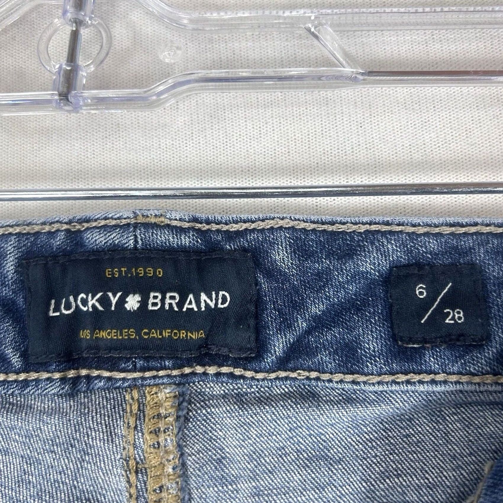 Lucky Brand Lucky Brand Lolita Crop Jeans Women 6 Denim Mid Rise Blue 26.5in Inseam Stretch Button Pocket Skinny Size 28" / US 6 / IT 42 - 3 Thumbnail