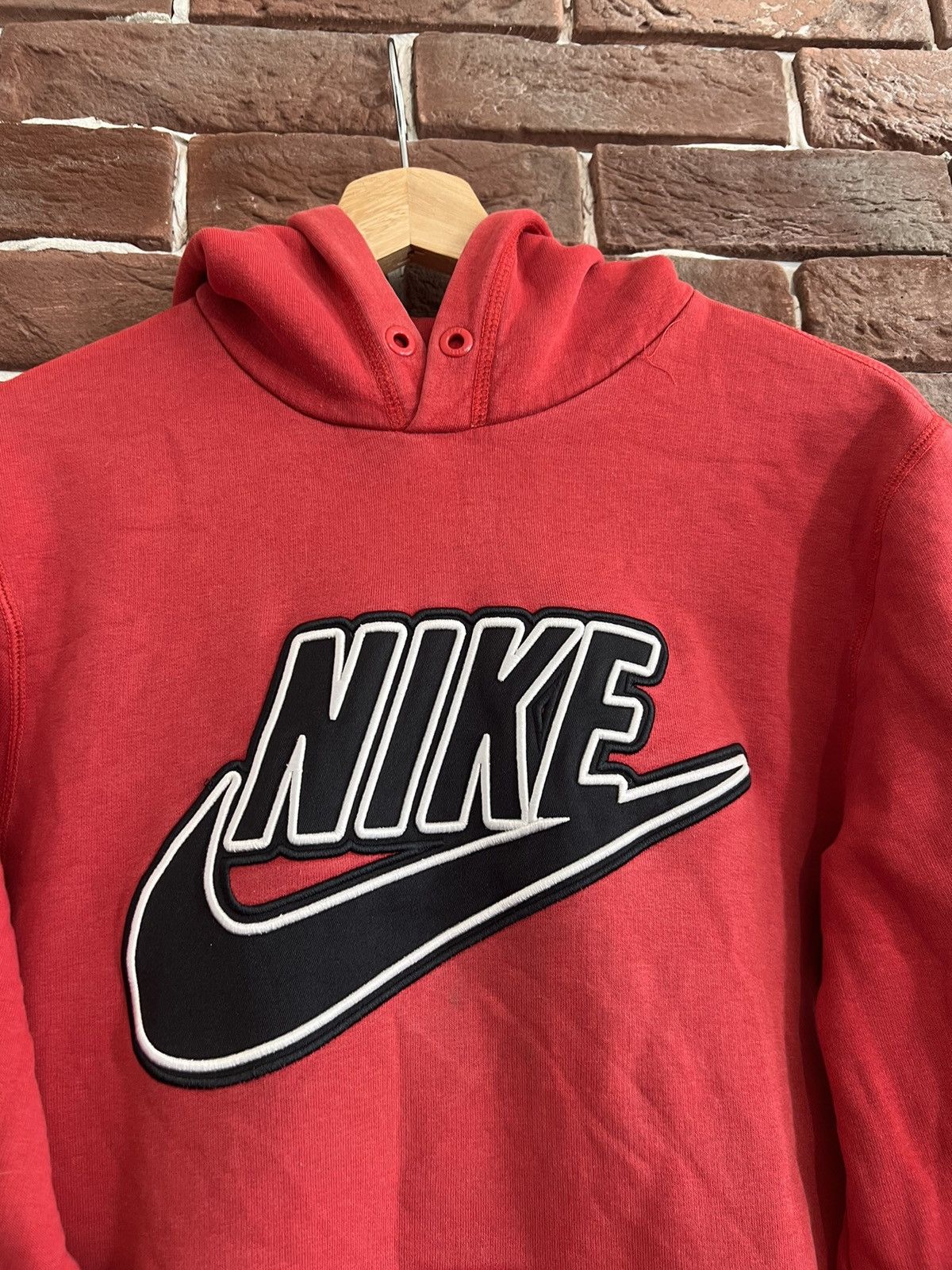 Nike Vintage 00s Y2K Nike Spellout Grey Tag Hoodie S Red Size US S / EU 44-46 / 1 - 3 Thumbnail