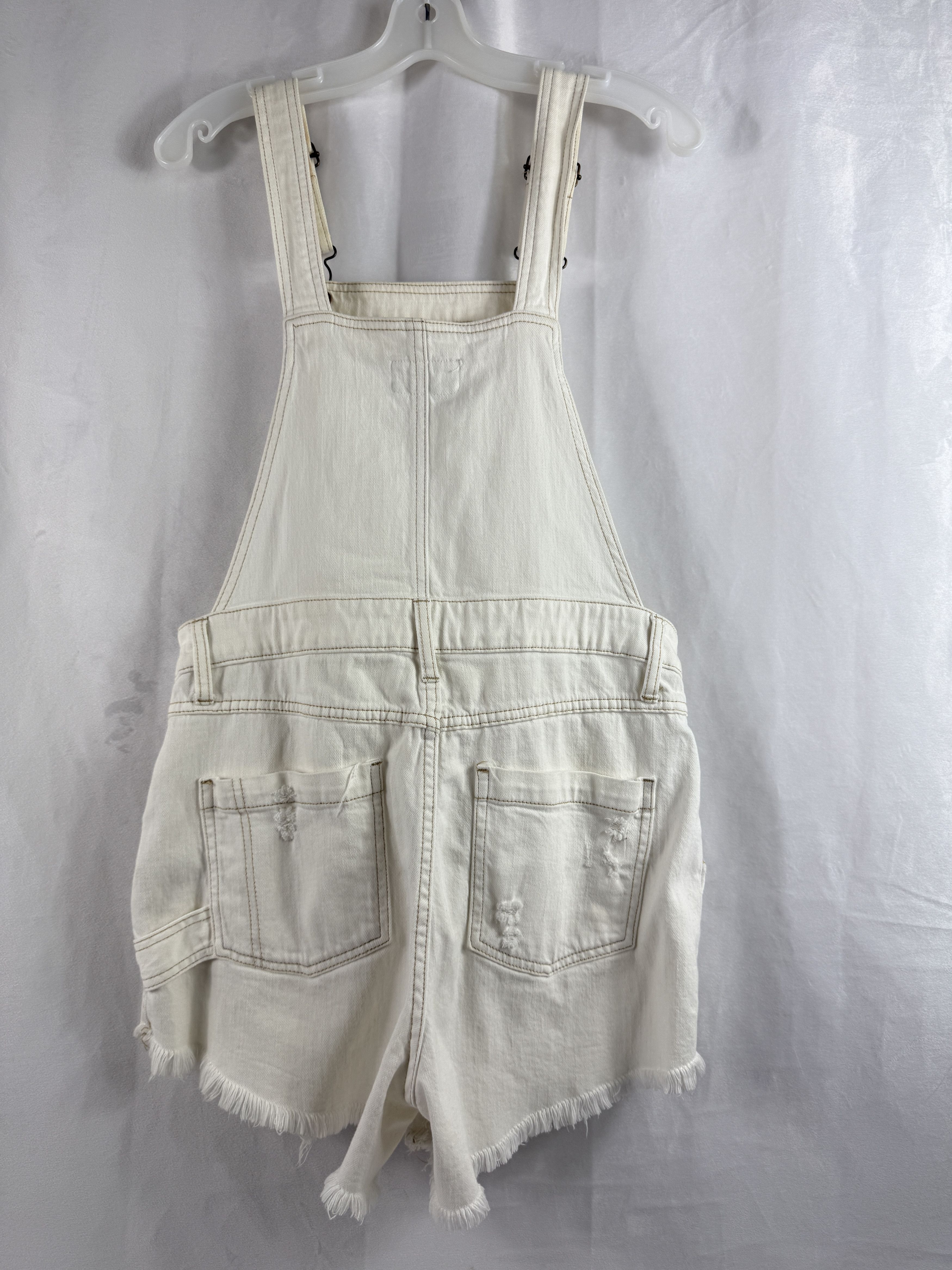 Anthropologie Anthropologie Pilcro Cutoff Bib Shorts Size 29" - 2 Thumbnail