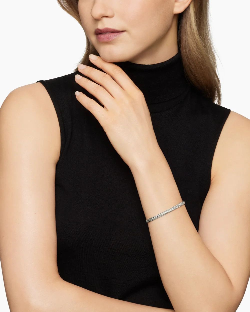 David Yurman oc11z0925 Size: M / Sculpted Cable Bangle Bracelet Silver Size ONE SIZE - 2 Thumbnail