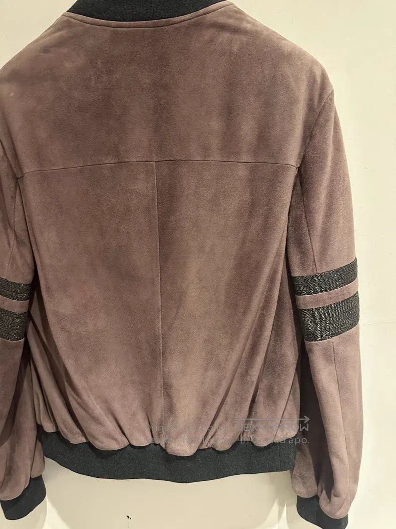 Brunello Cucinelli Brunello Cucinelli Heavy Chain Suede Leather Jacket Size XXS / US 00 / IT 34 - 5 Thumbnail