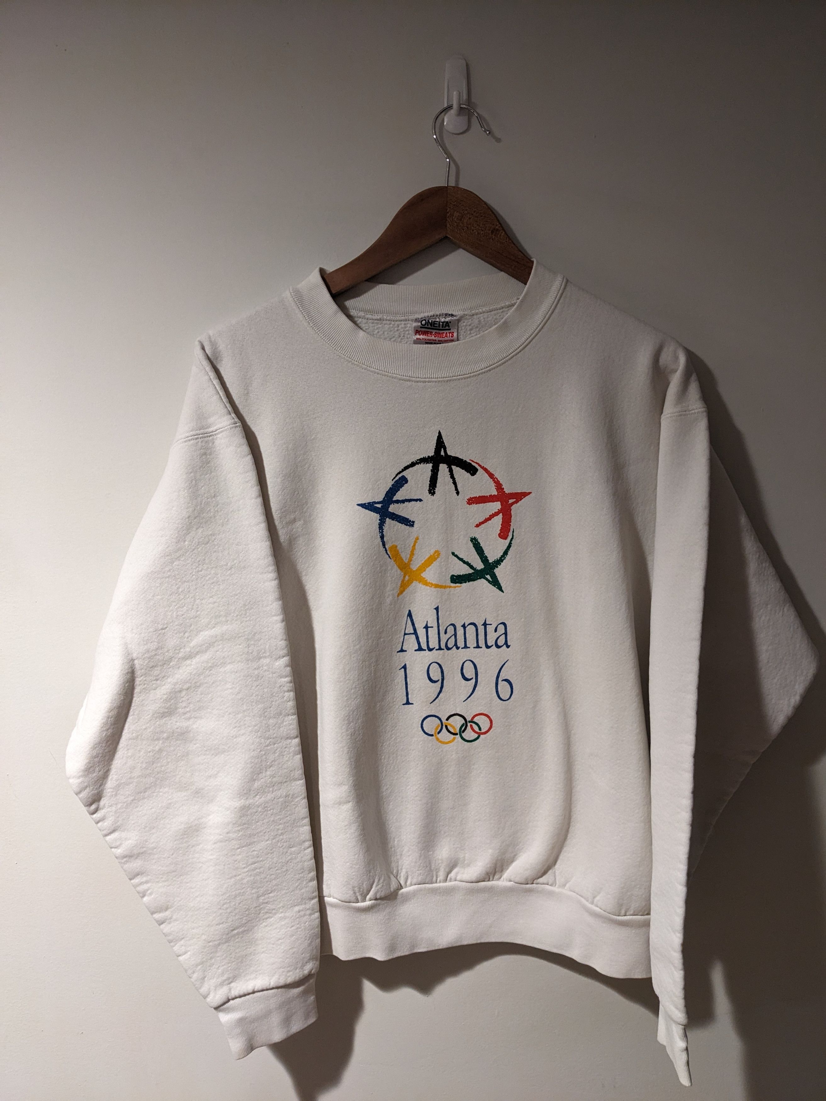 USA Olympics × Vintage Vintage 1996 Atlanta Olympics Logo White X-Large Sweatshirt Size US XL / EU 56 / 4 - 1 Thumbnail