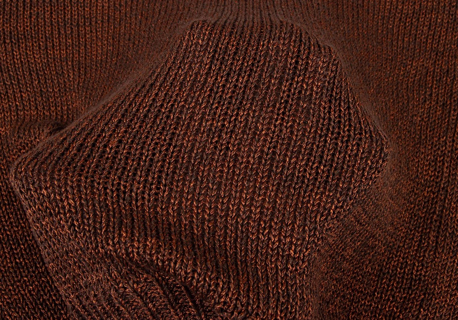 Dries Van Noten Linen Raglan Sleeve Knit Sweater in Orange-Brown Size S Size US S / EU 44-46 / 1 - 11 Thumbnail