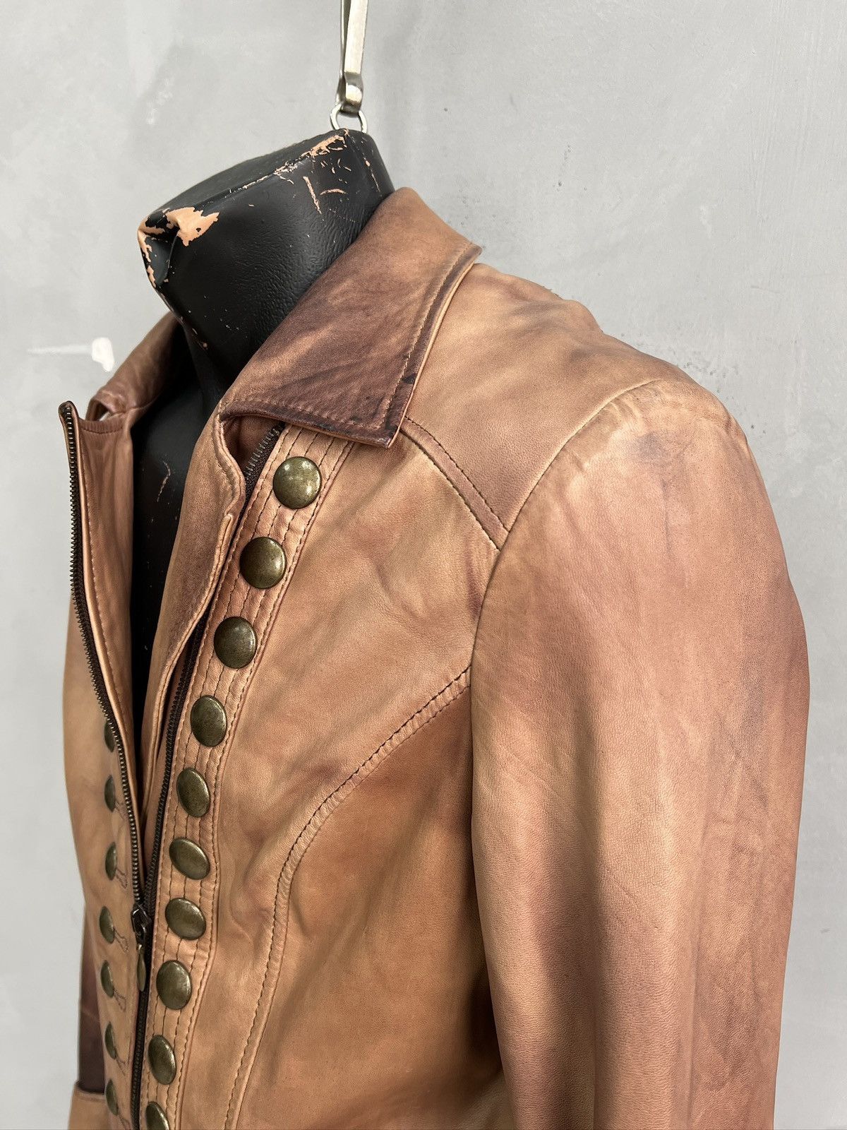 If Six Was Nine Hysteric glamour style leather biker napoleon jacket y2k Size US M / EU 48-50 / 2 - 5 Thumbnail