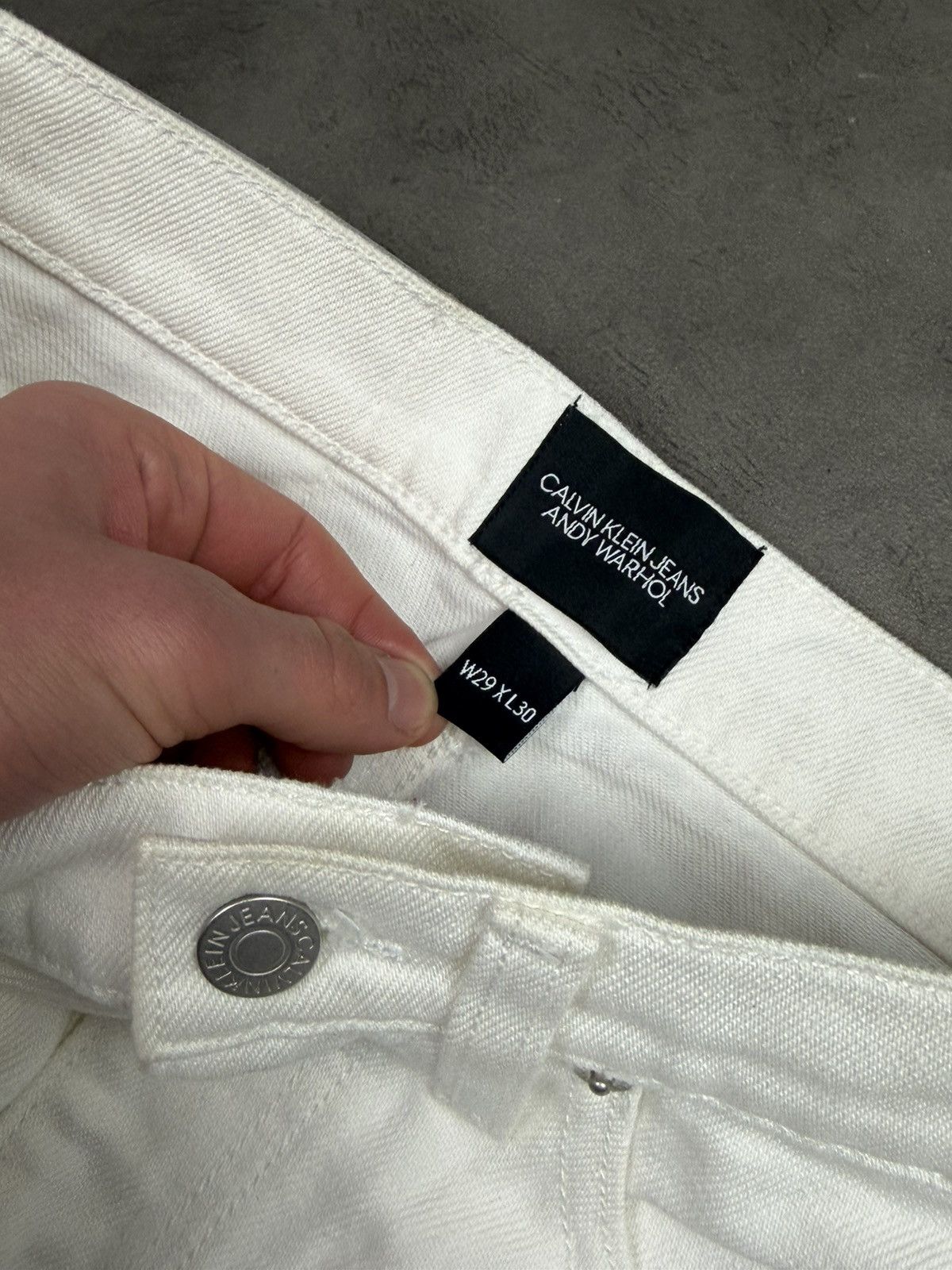 Raf Simons Calvin Klein x Andy Warhol x Raf Simons white pink jeans Size US 30 / EU 46 - 7 Thumbnail