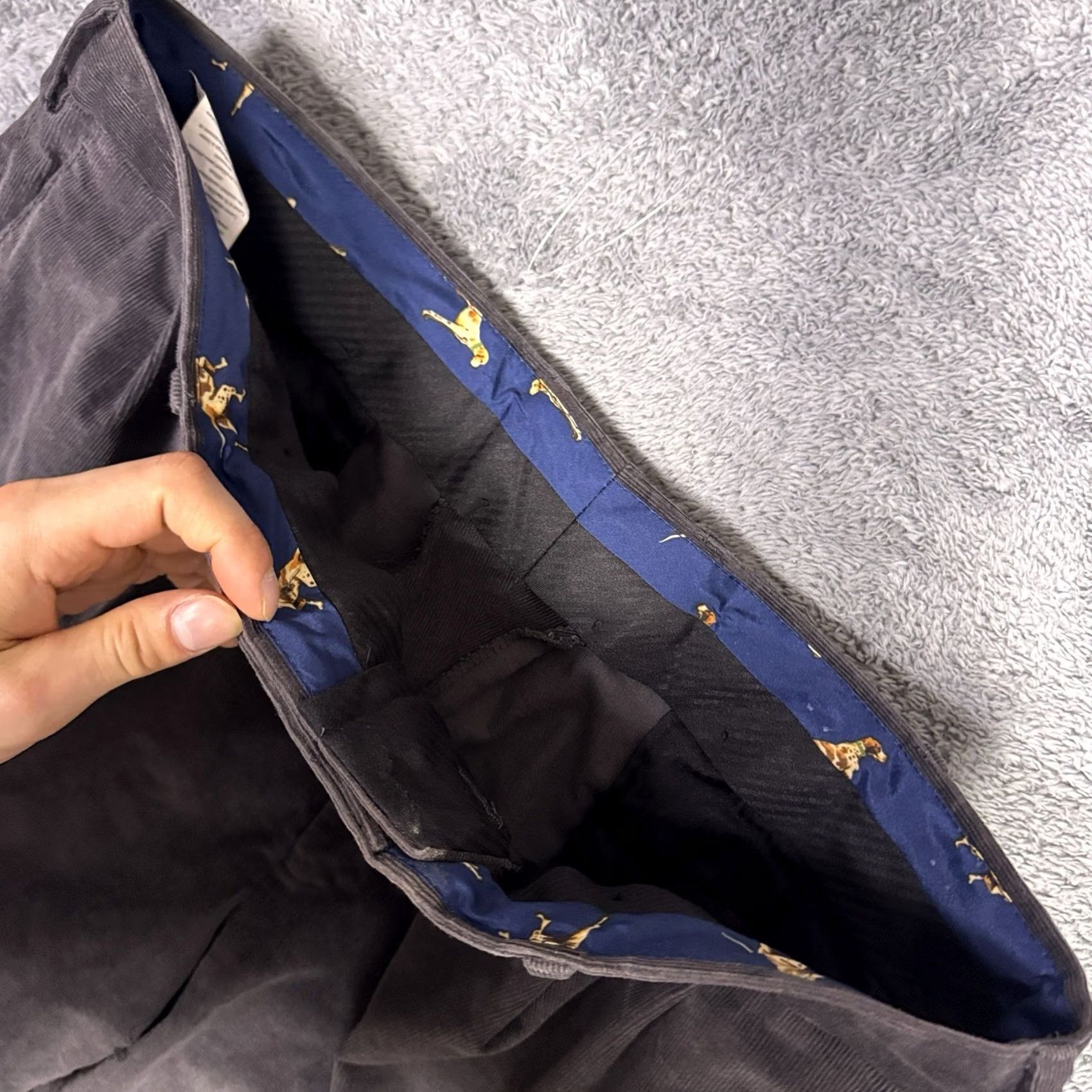 Ralph Lauren VINTAGE Ralph Lauren Pants Mens 38x28 Wale Brown Cuffed Trouser Dog Lining Corduroy Size US 38 / EU 54 - 4 Thumbnail