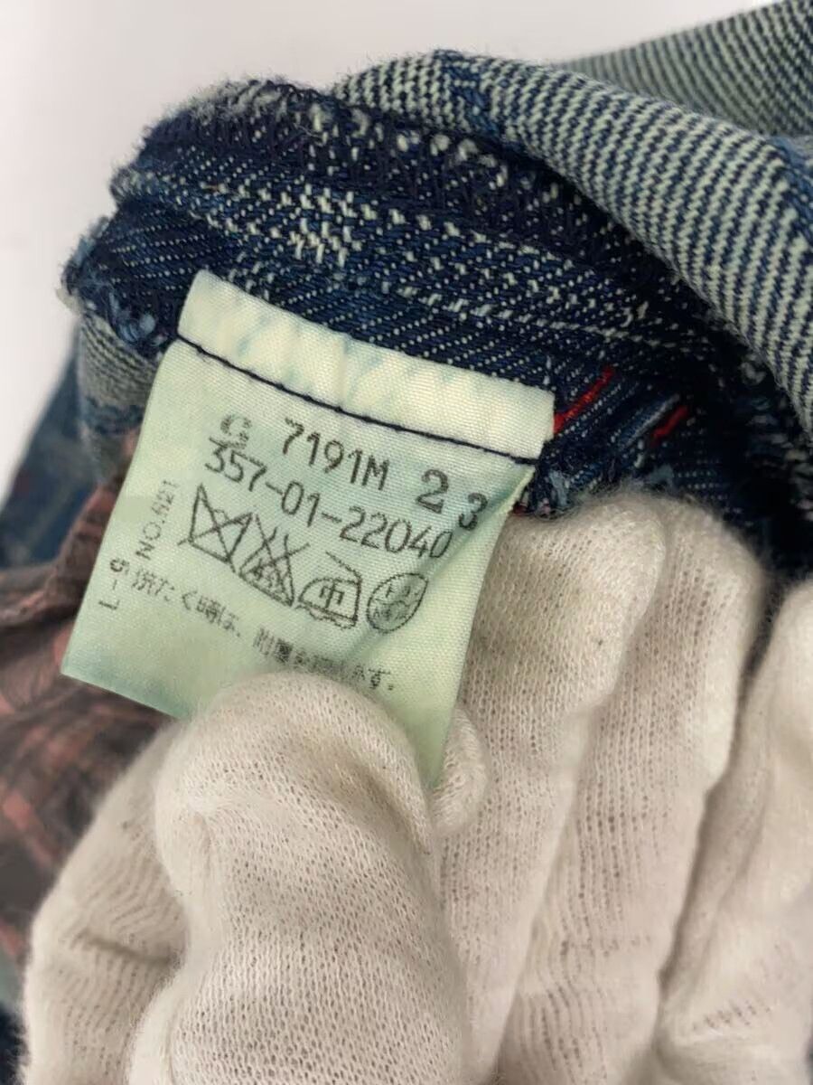 Vivienne Westwood Denim Plaid Chain Wrap Mini Skirt Size 22" - 4 Thumbnail