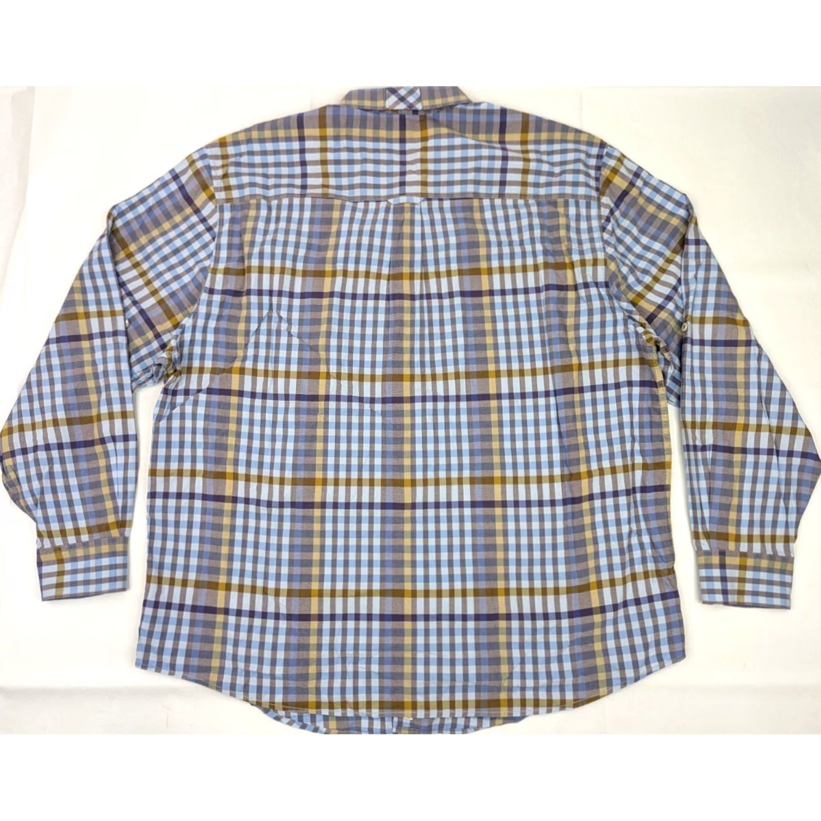 Tommy Bahama Tommy Bahama Button-Up Shirt Plaid Long Sleeve 2XL Men Blue Yellow Cotton Nylon Spandex Island Zone Size US XXL / EU 58 / 5 - 7 Thumbnail