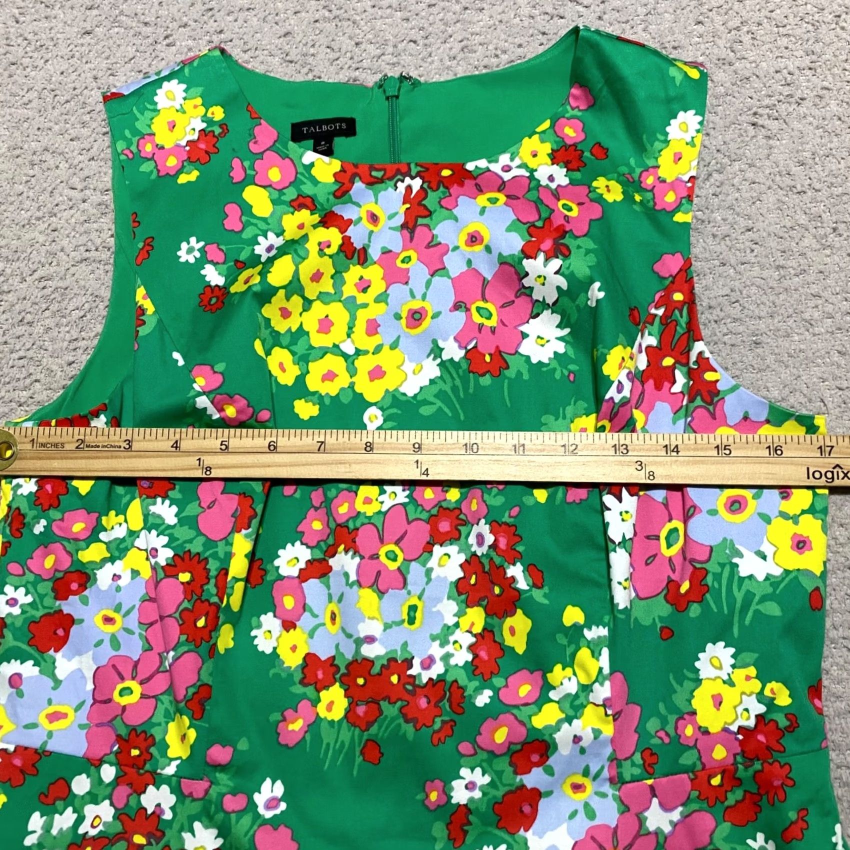 Talbots Talbots Dress Multicolor Floral Sleeveless Sheath Round Neck Lined 8 Womens KS Size M / US 6-8 / IT 42-44 - 7 Thumbnail