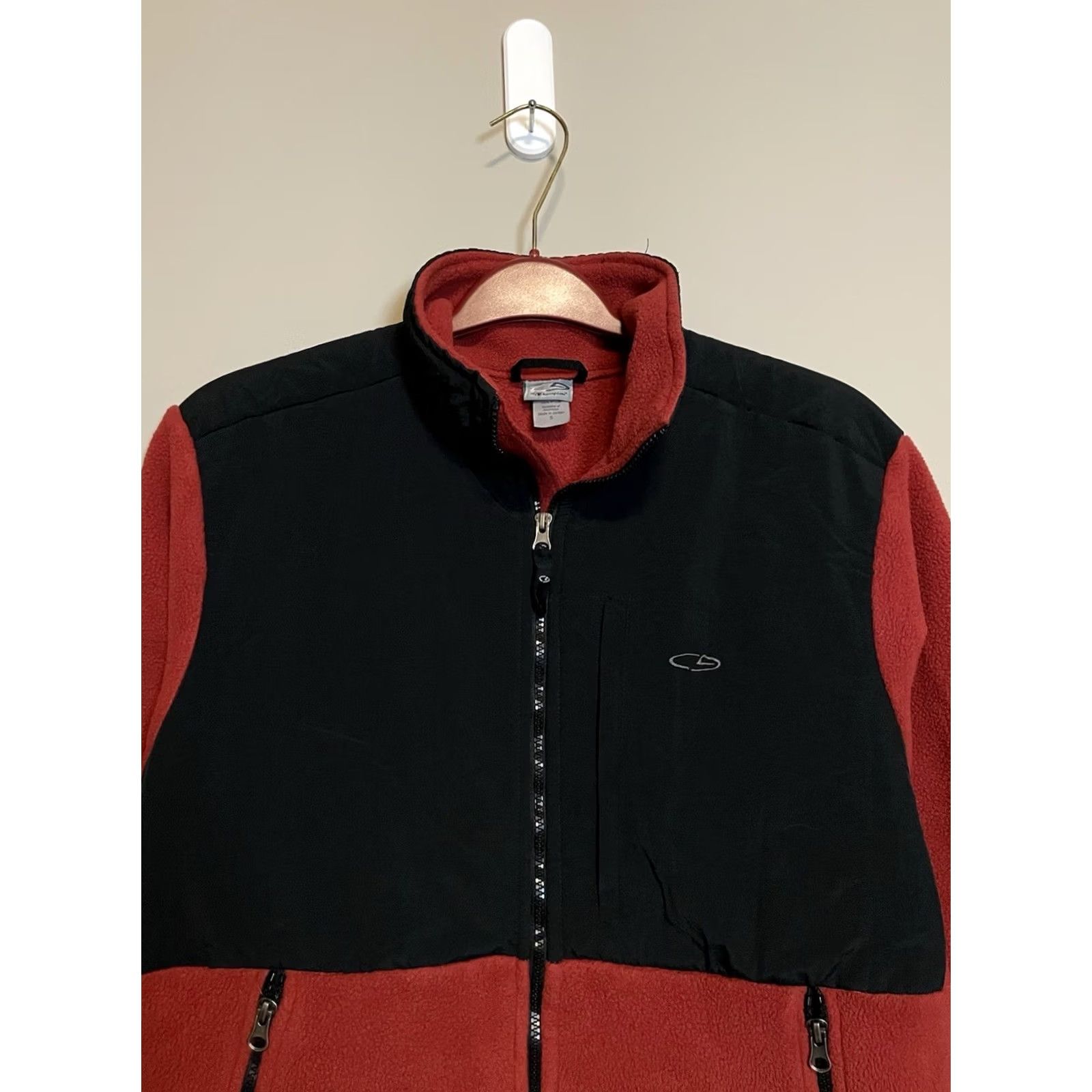 Champion VINTAGE Champion Fleece Full Zip Jacket Womens S Red Outdoor Fall B421 Size S / US 4 / IT 40 - 4 Thumbnail