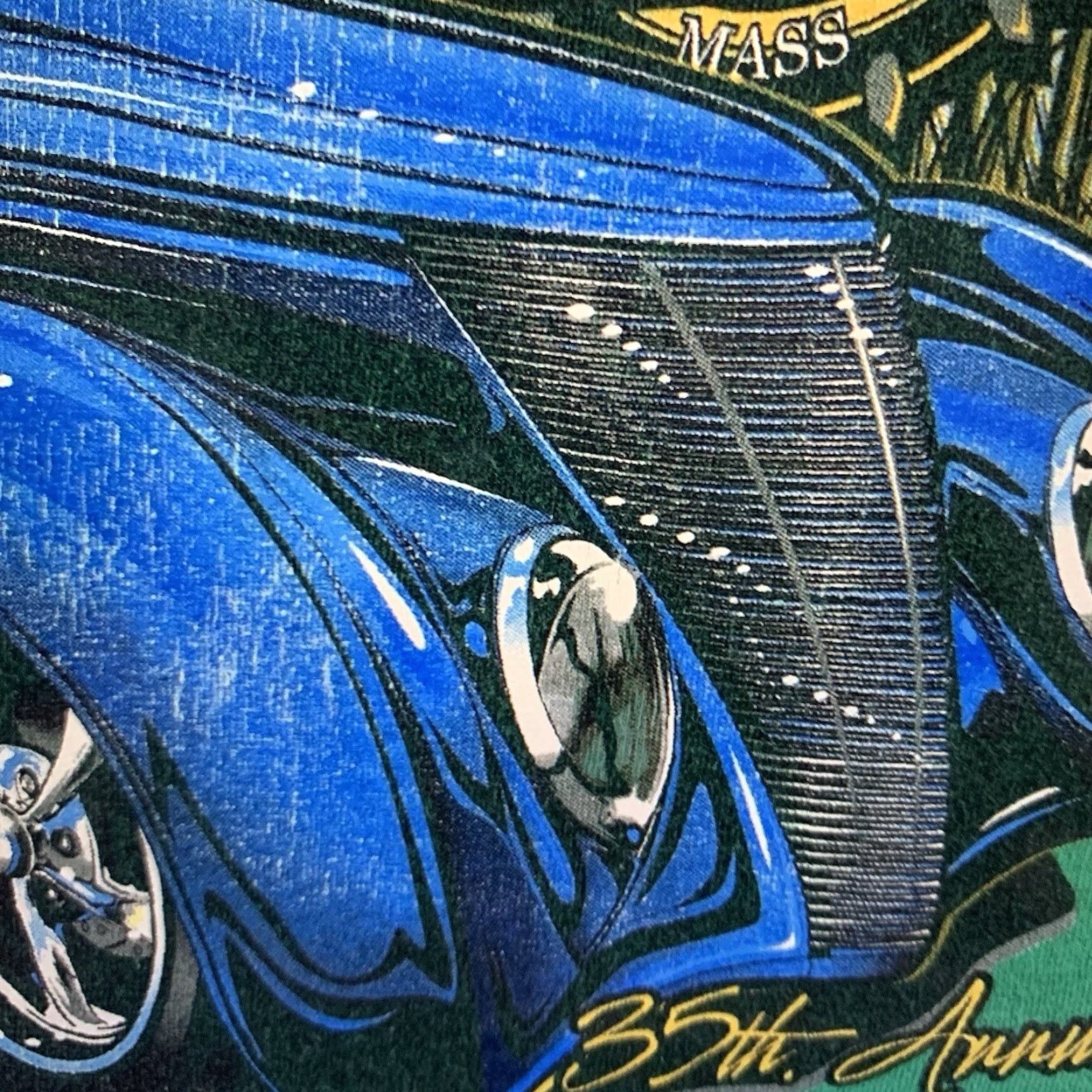 Gildan VINTAGE Car Club T-Shirt Adult XL Green Cotton Retro Cars 35th Annual Autofest Chevy Size US XL / EU 56 / 4 - 6 Thumbnail