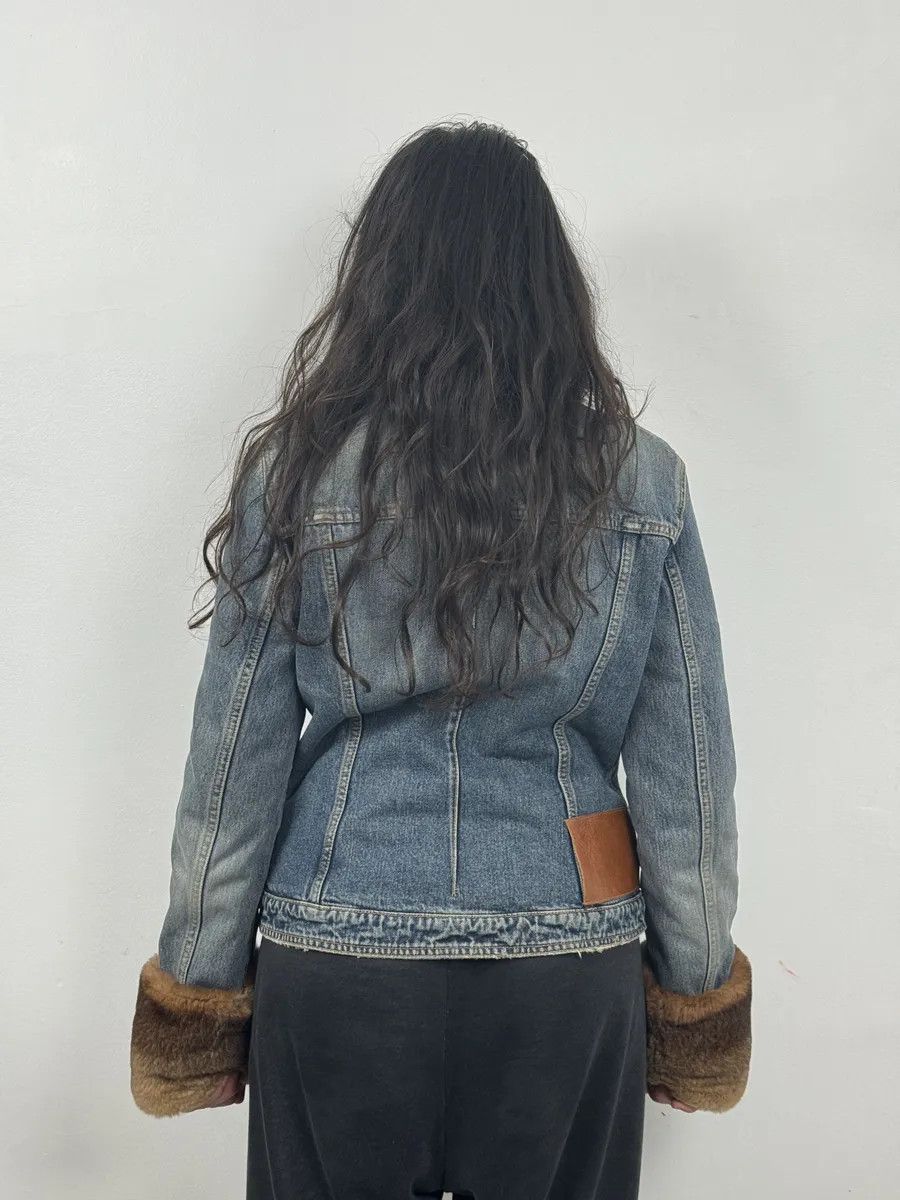 Dolce & Gabbana FW1998 Dolce & Gabbana Blue Denim & Fur Jacket Size M / US 6-8 / IT 42-44 - 11 Thumbnail
