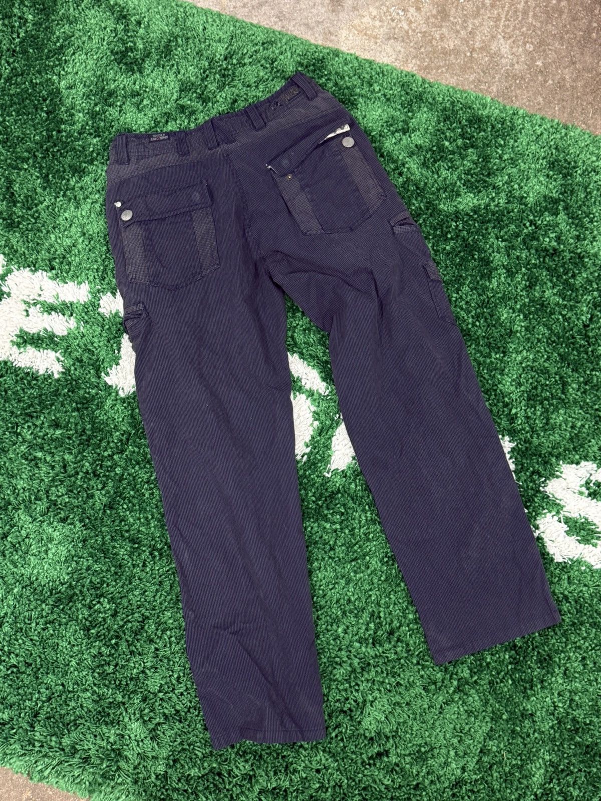 Vintage Vintage Pinstripe Striped Wide Belt Loop Cargo Pants 34 x 32 Size US 34 / EU 50 - 5 Thumbnail