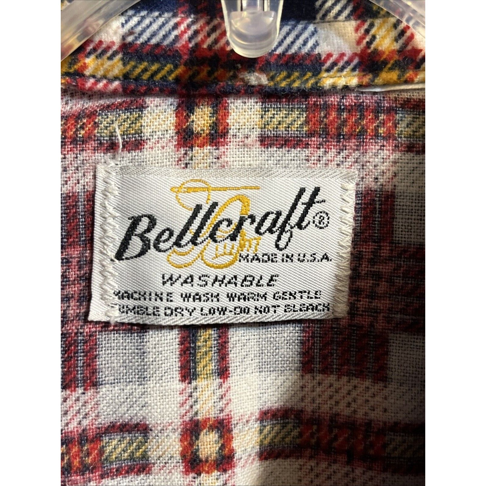Other Bellcraft Vintage Men’s L Red Plaid LS Pearl Snap Western Size US L / EU 52-54 / 3 - 2 Thumbnail