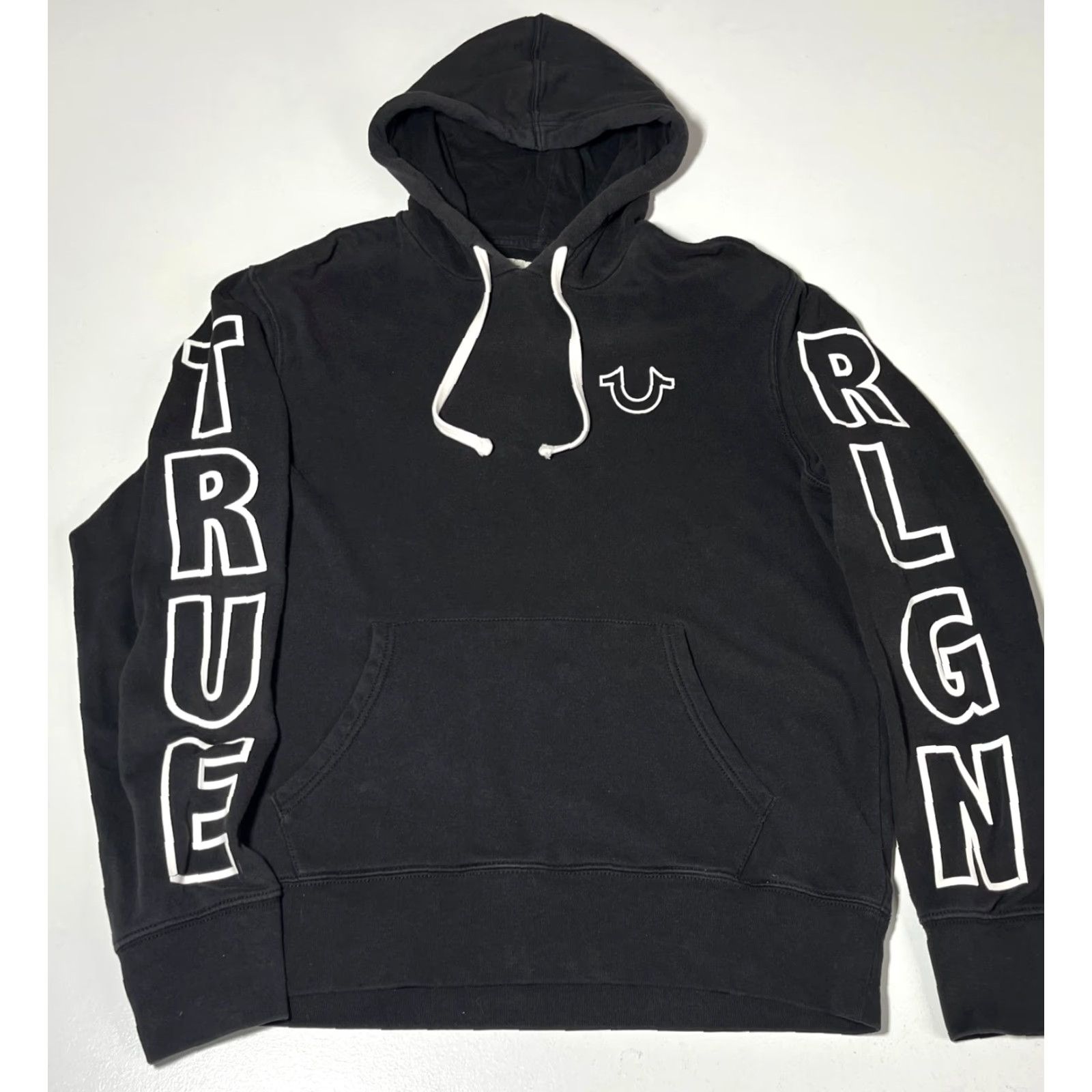 True Religion True Religion Hoodie Mens Pullover Black M Sweatshirt Hooded Pockets Long Sleeve Cotton Polyester Fleece Regular Genders Mens Size US M / EU 48-50 / 2 - 5 Thumbnail