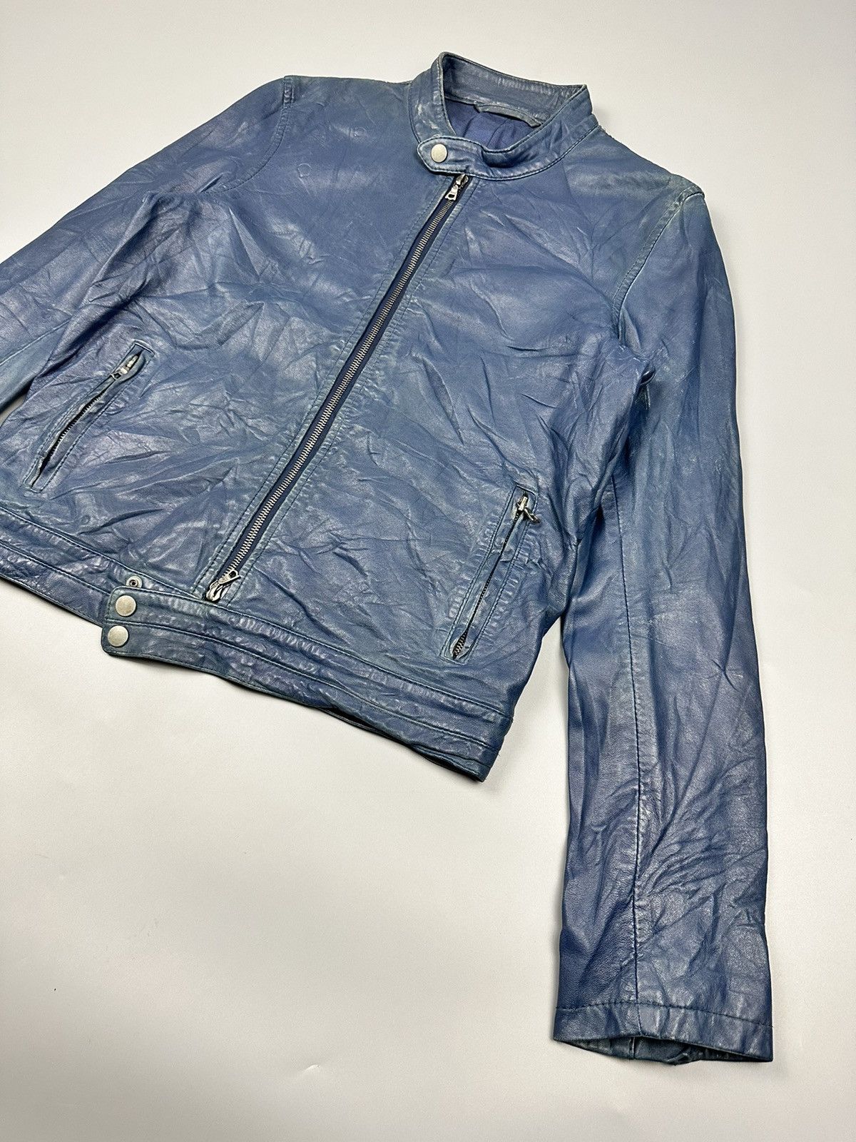 Japanese Brand Vintage Rider Leather Jacket Riri M6 Zipper Size US M / EU 48-50 / 2 - 3 Thumbnail