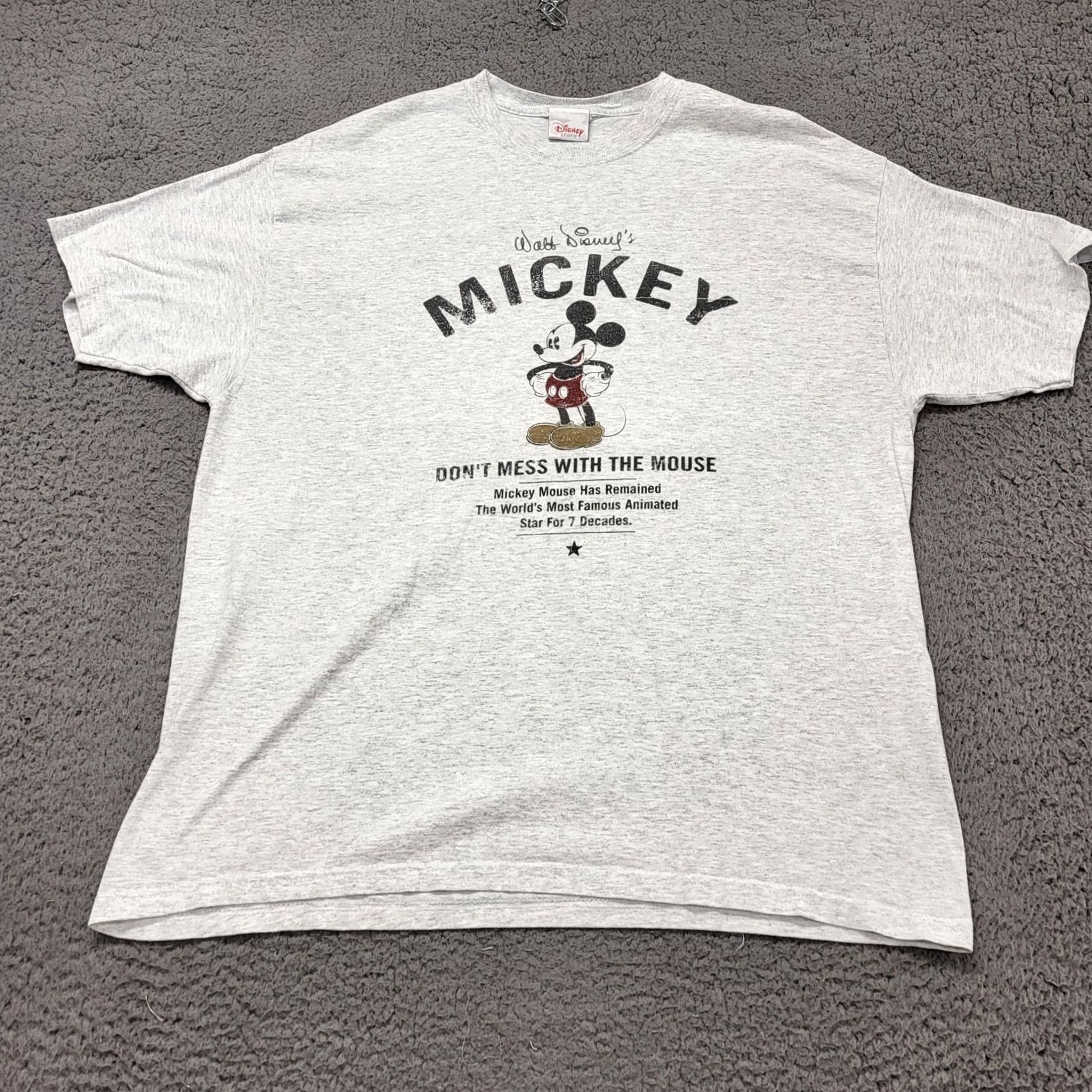 Disney Disney World Mickey Mouse T-Shirt Men's XL Tall Gray Graphic Short Sleeve Shirt Size US XL / EU 56 / 4 - 6 Thumbnail