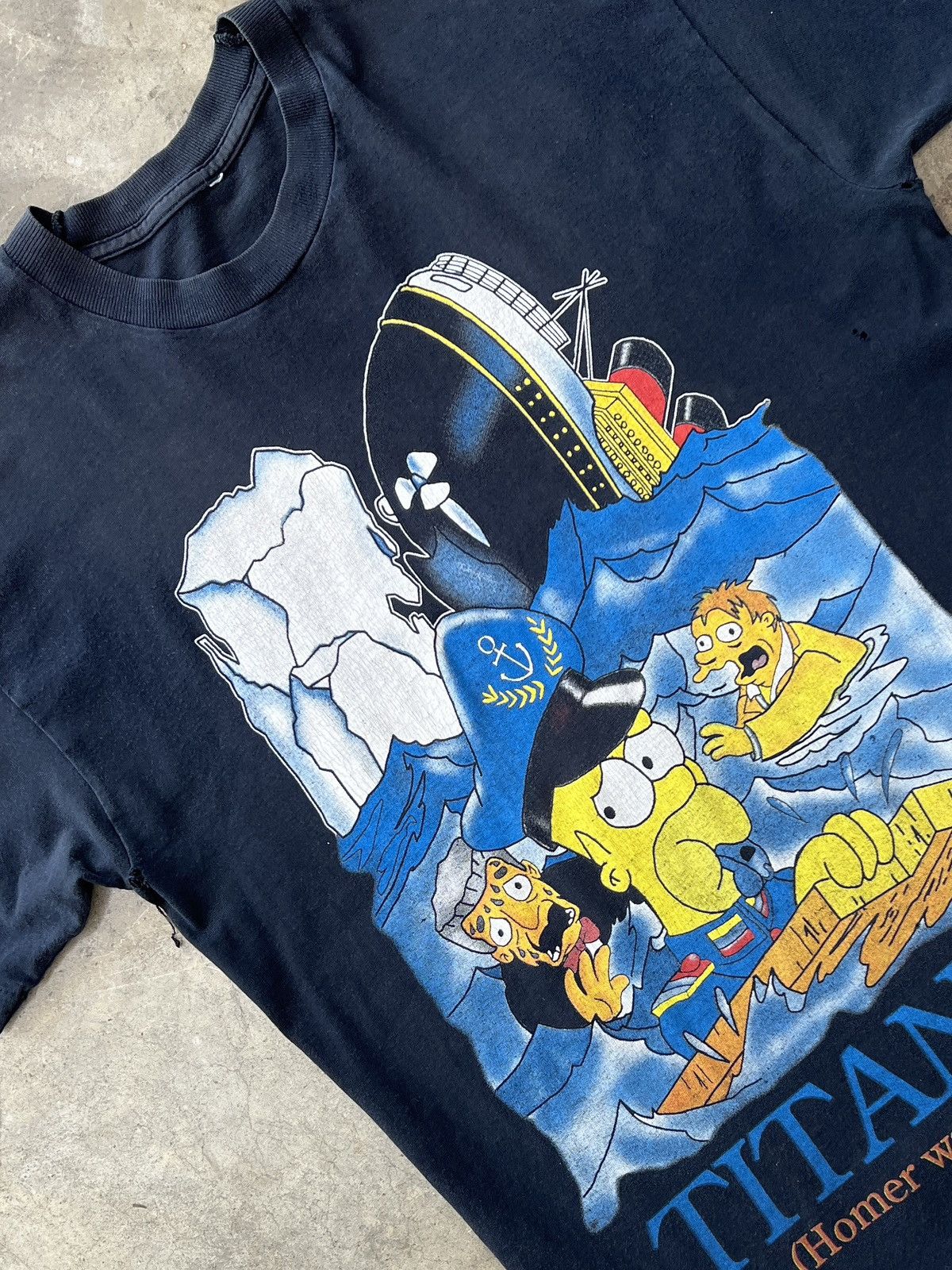 The Simpsons × Vintage Vintage The Simpsons Homer Titanic Single Stitch Tee Large Size US L / EU 52-54 / 3 - 1 Thumbnail