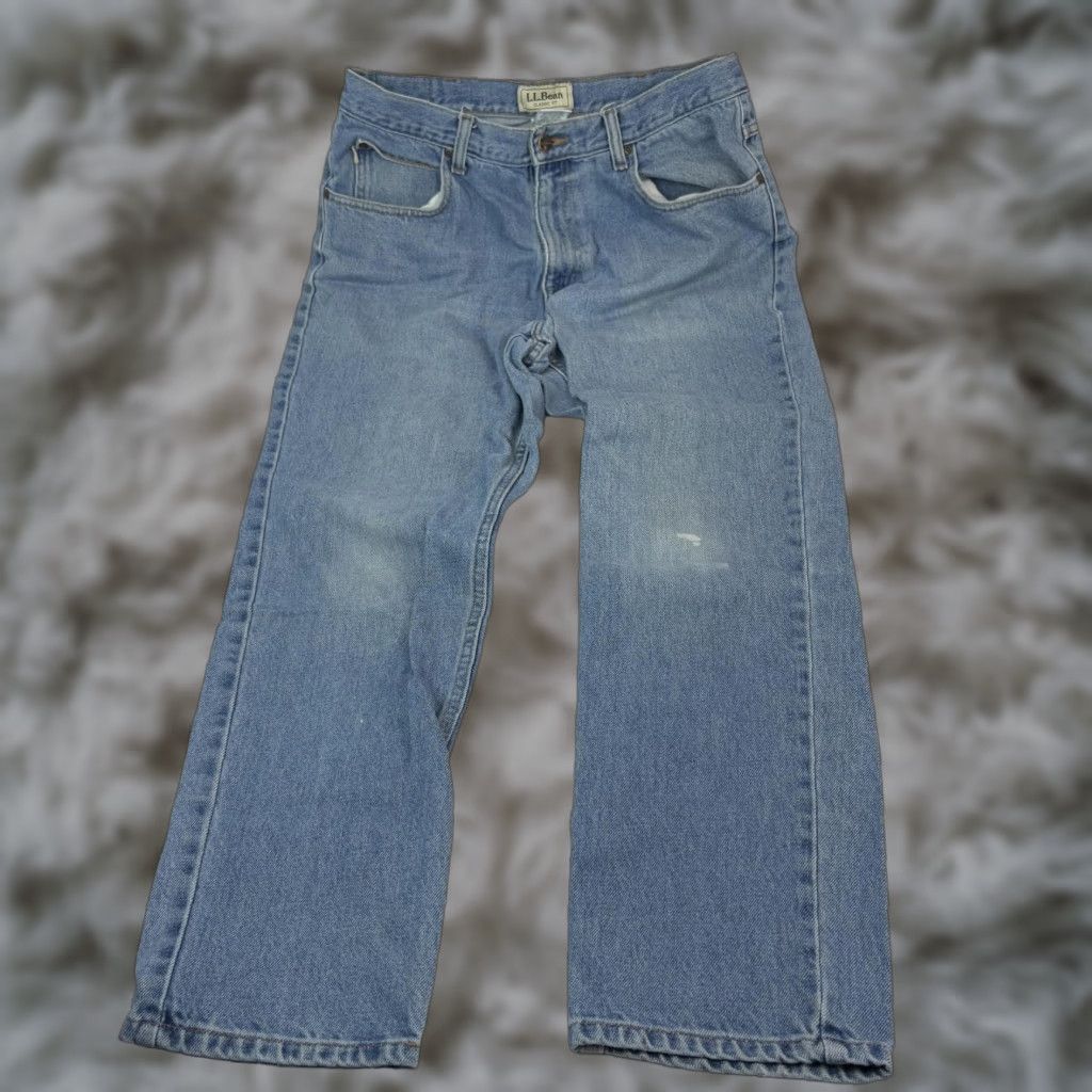 Vintage L.L.Bean Jeans Mens 32x27 Blue Classic Fit 100% Cotton Denim Pants Straight Leg Size US 32 / EU 48 - 1 Thumbnail