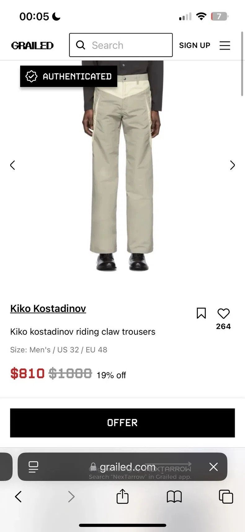 Kiko Kostadinov KIKO KOSTADINOV Riding Claw Pants. Size US 34 / EU 50 - 7 Thumbnail